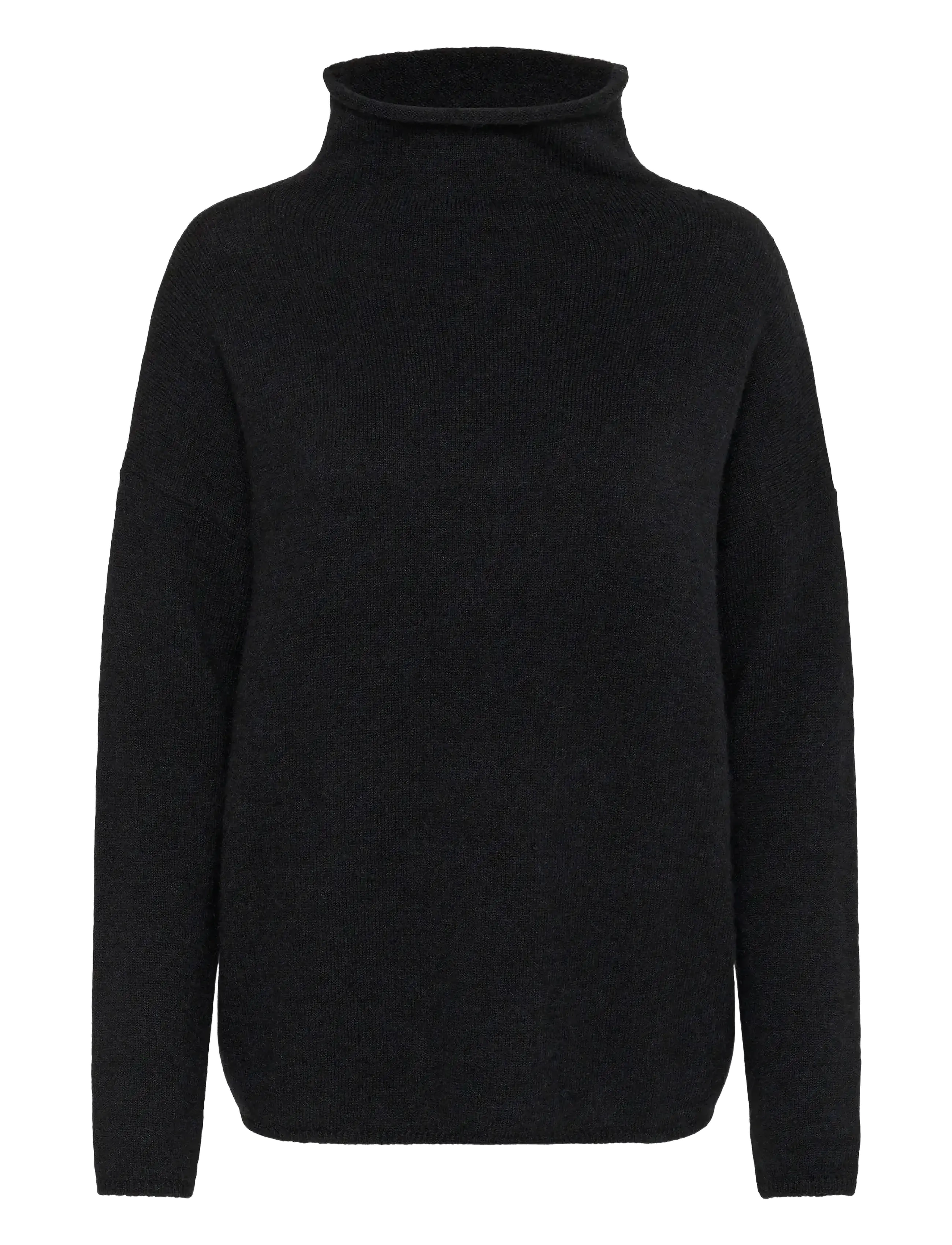 Soaked SLMiya Slim Sleeve Pullover - Transitional Layering - BLACK MELANGE / black