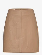 SLOlicia Leather Skirt - TIGER'S EYE
