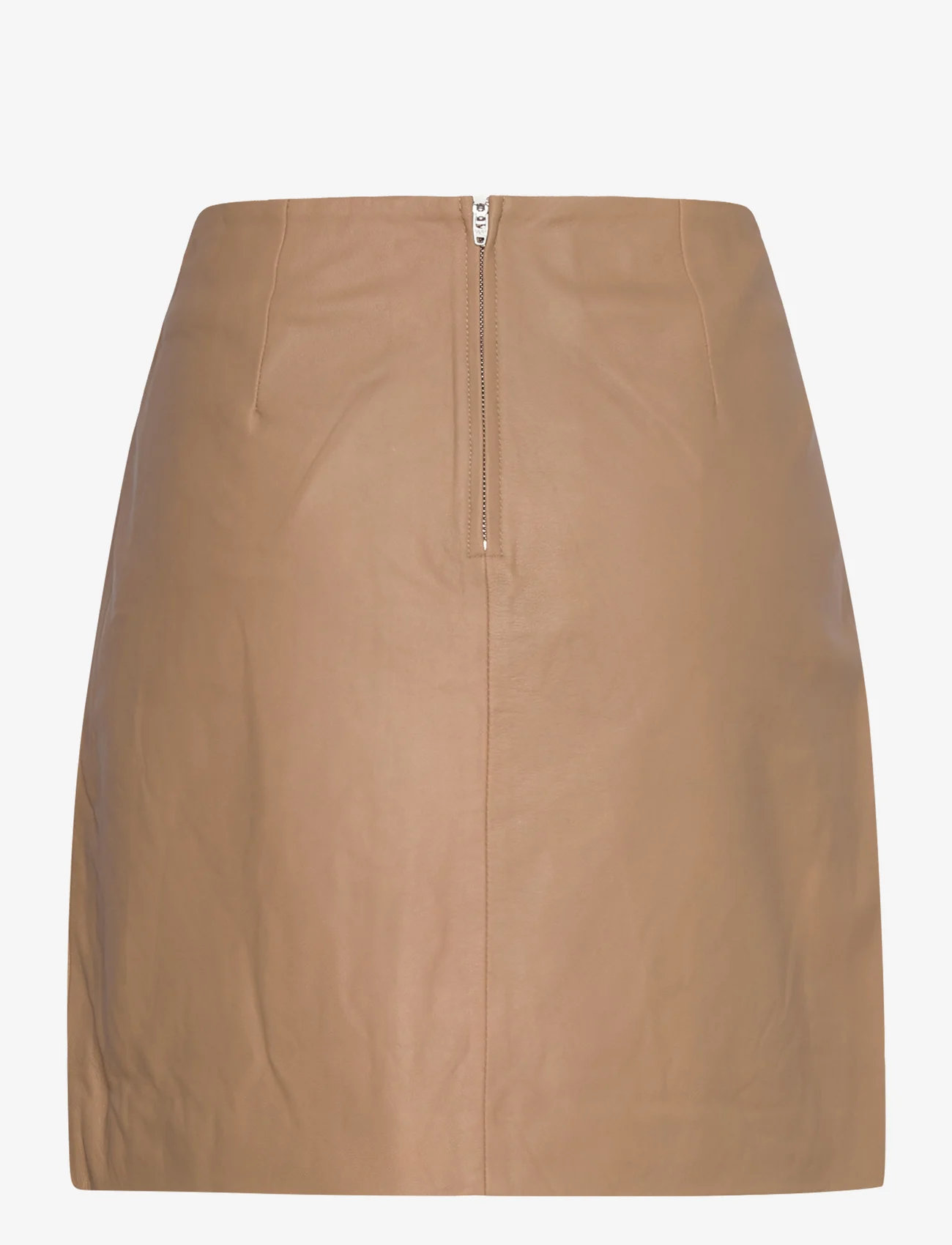 Soaked in Luxury - SLOlicia Leather Skirt - odiniai sijonai - tiger's eye - 1