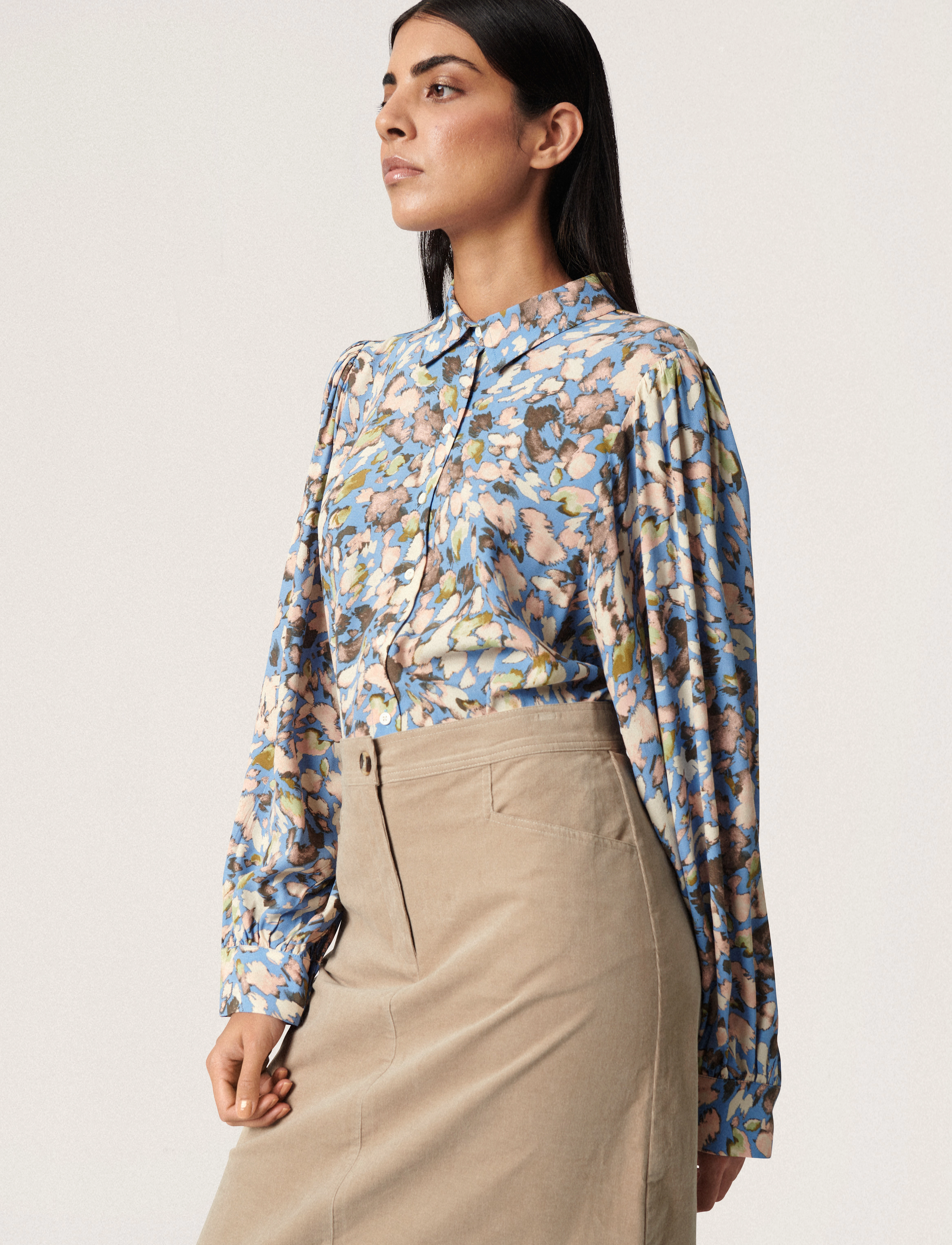 Soaked in Luxury - SLChrishell Shirt LS - allure abstract print - 2