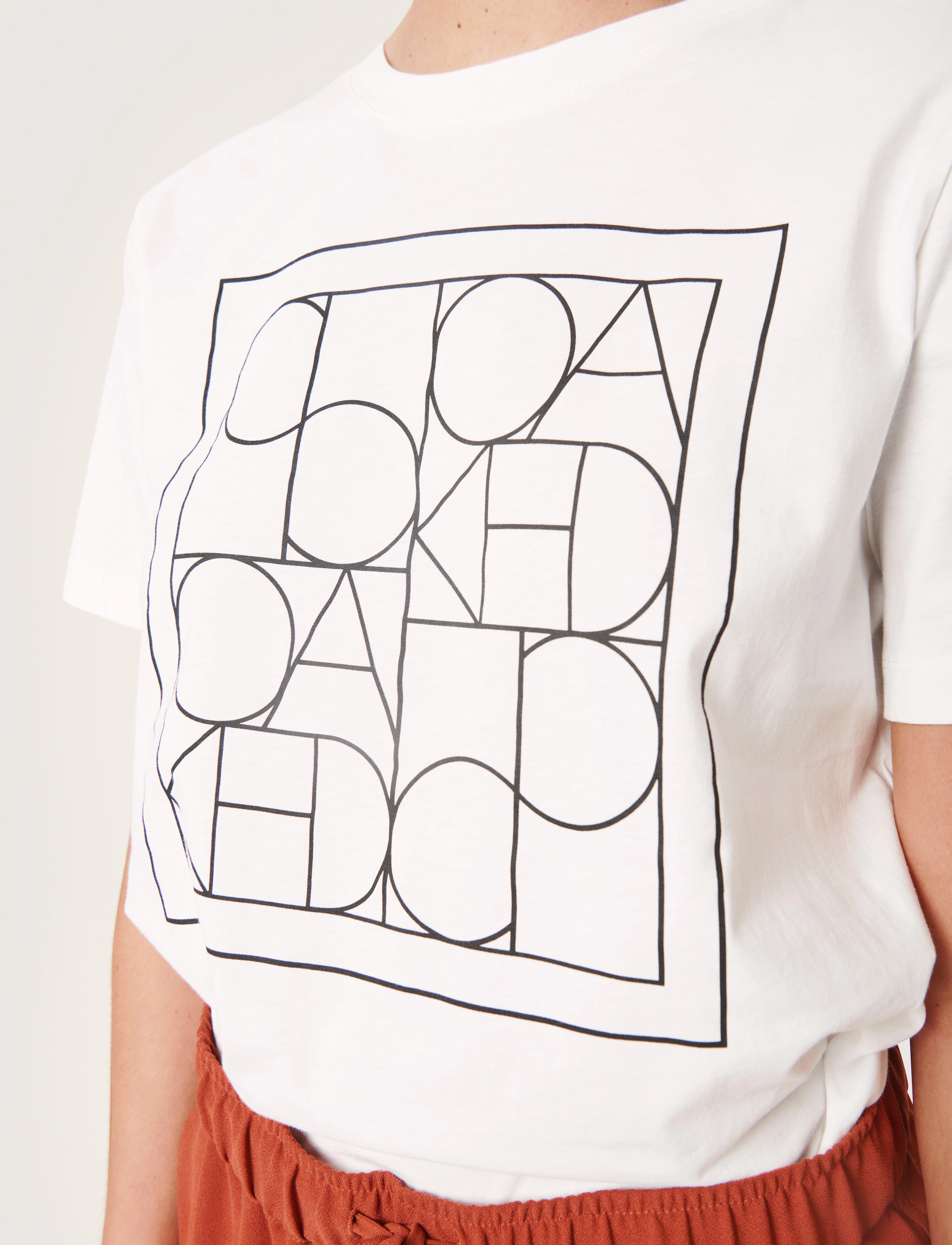 Soaked in Luxury - SLHelene Tee SS - broken white - 5