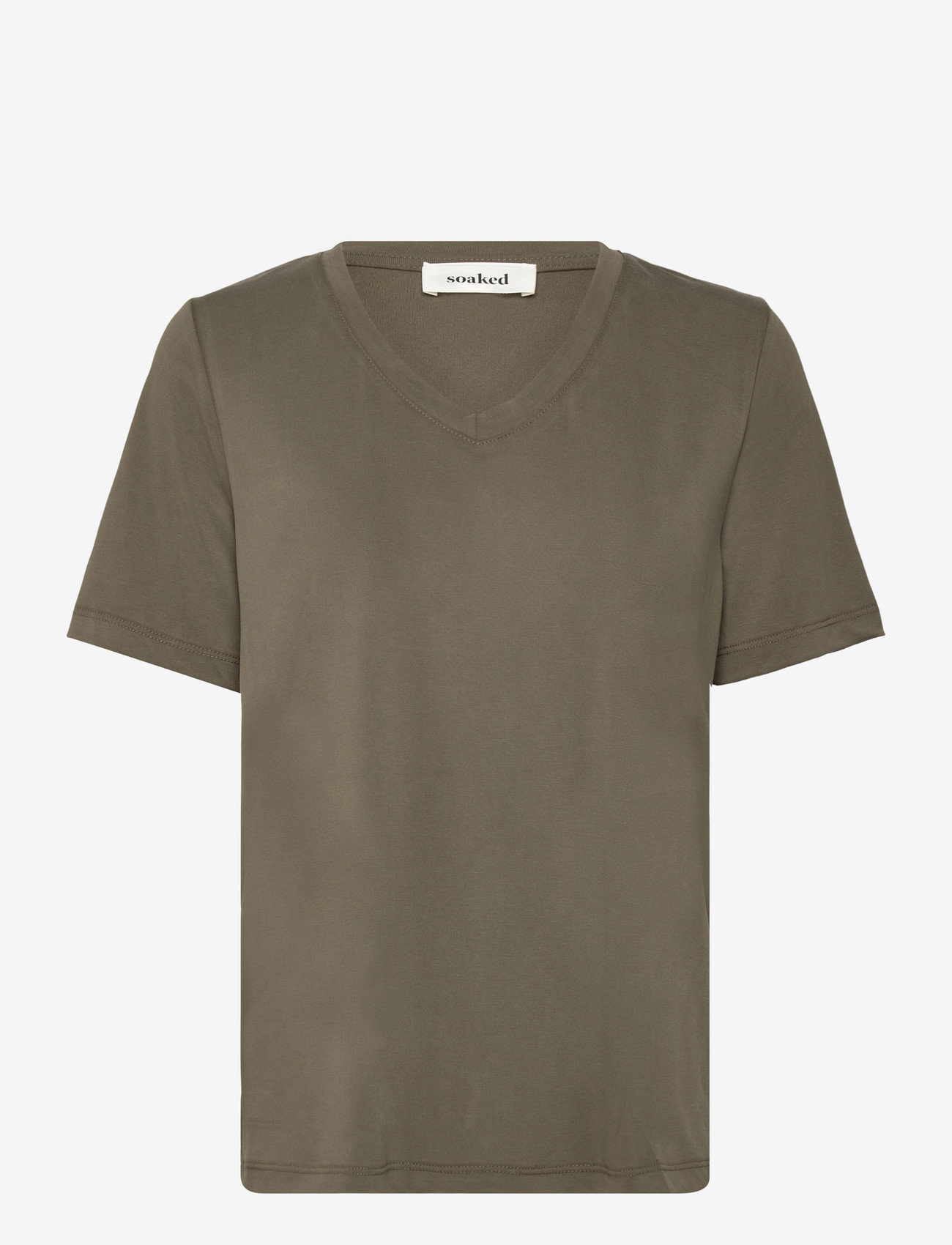 Soaked in Luxury - SLColumbine Loose Fit V-Neck SS - t-shirts - grape leaf - 0