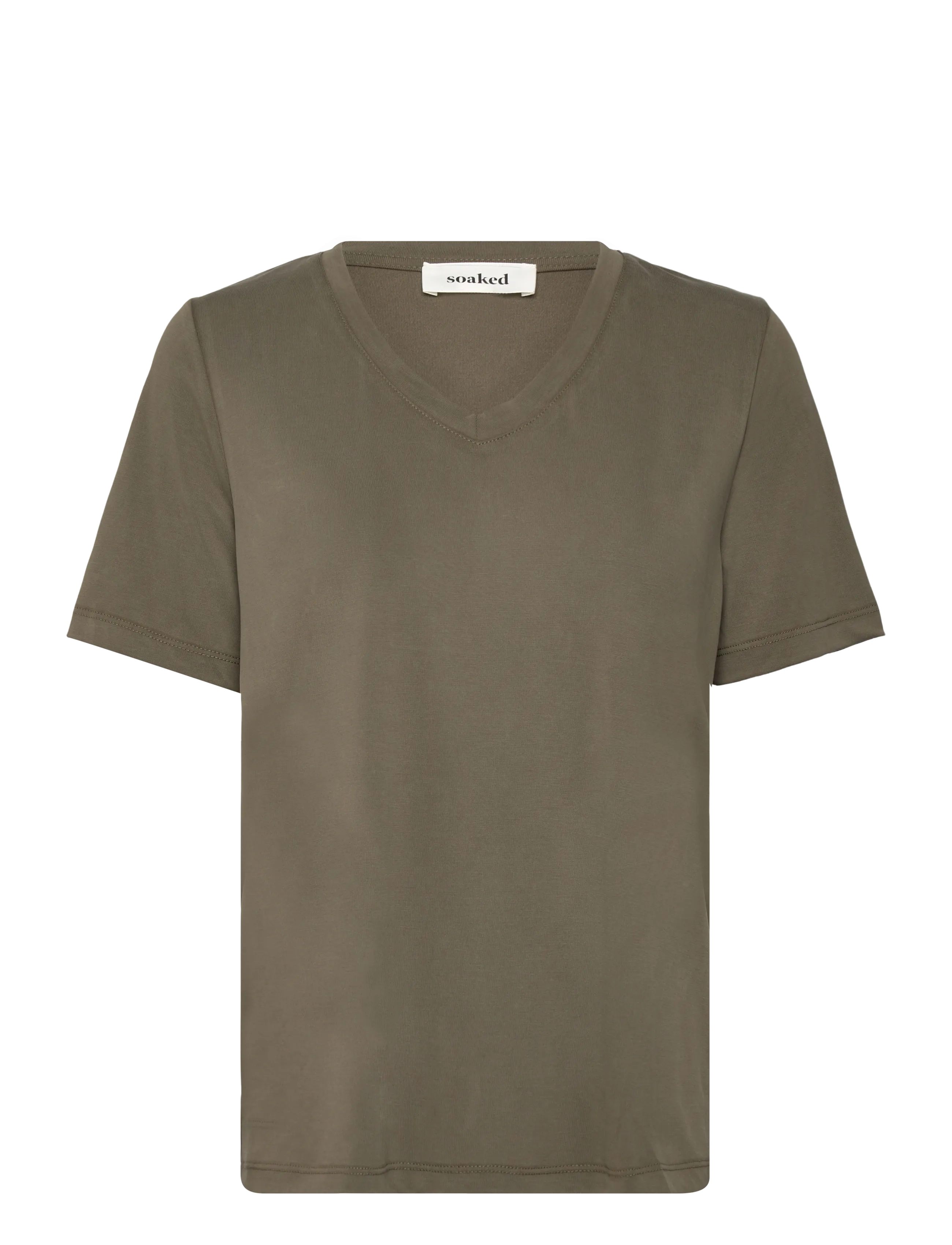 Soaked SLColumbine Loose Fit V-Neck SS - Dagens superdeals - GRAPE LEAF / khaki/green