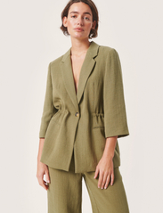 Soaked in Luxury - SLCamile Drawstring Blazer - vakarėlių drabužiai išparduotuvių kainomis - loden green - 2