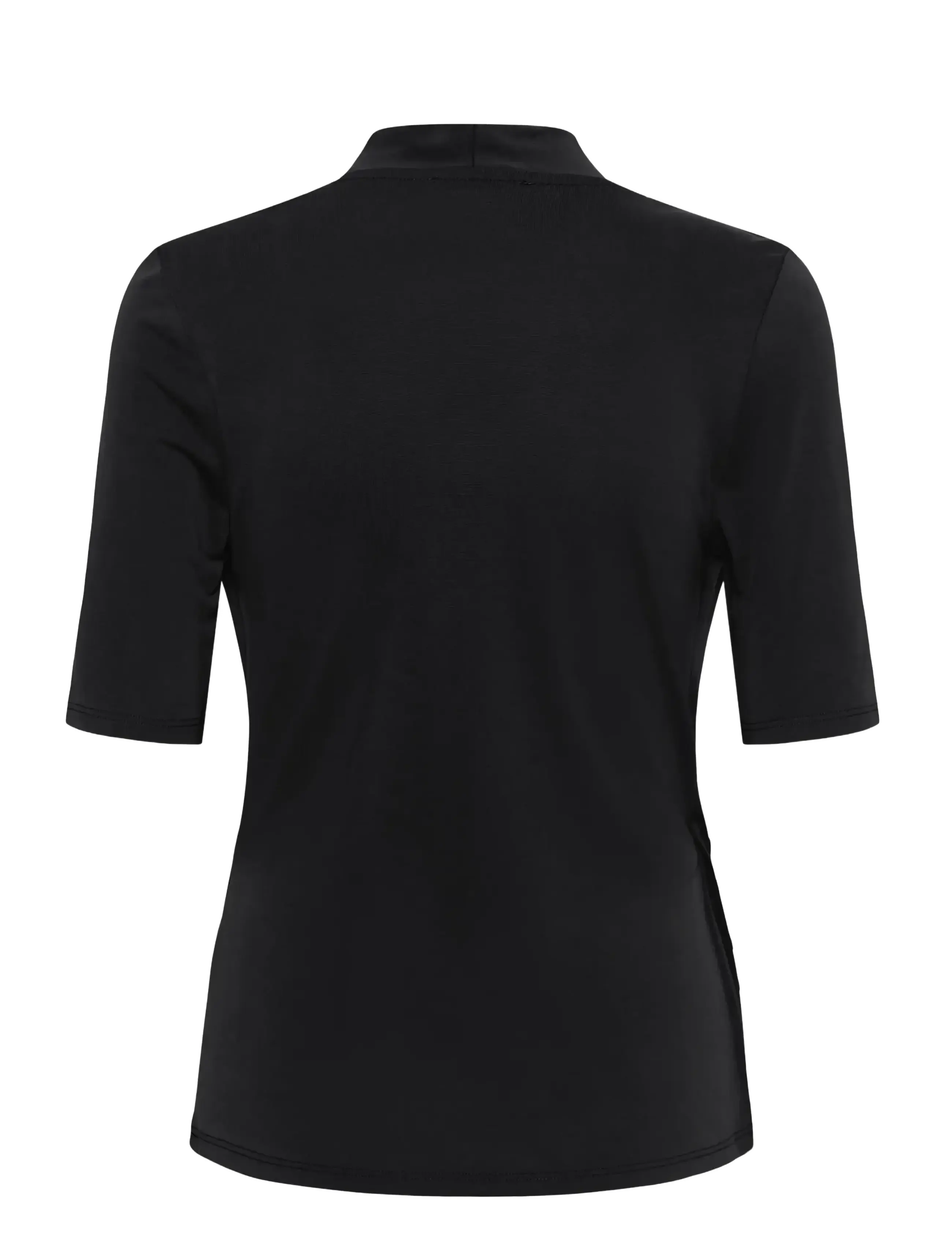 Soaked - SLColumbine Wrap Blouse SS - kortærmede bluser - black - 2