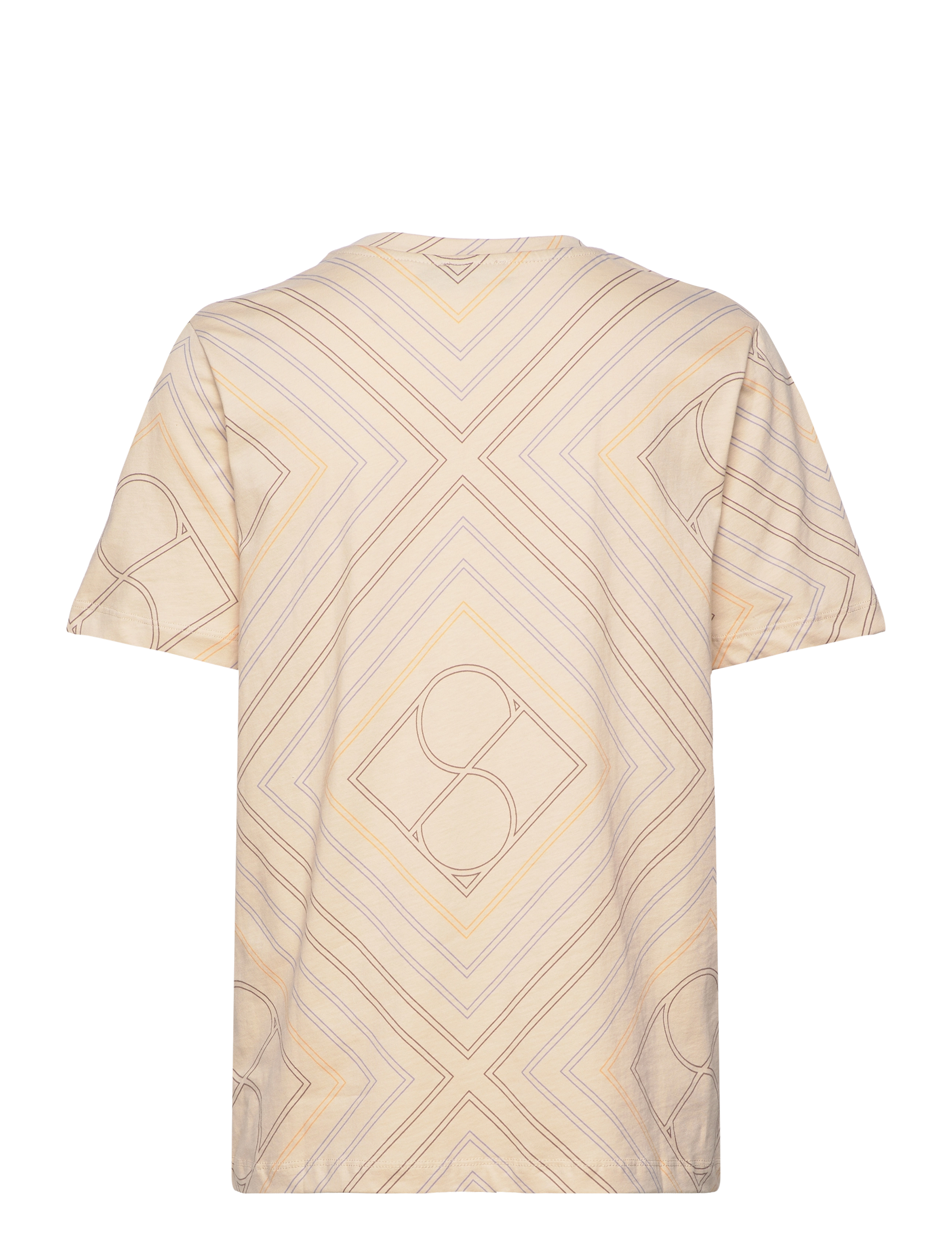 Soaked in Luxury - SLEve Loose Fit Tee SS - sandshell large monogram print - 1