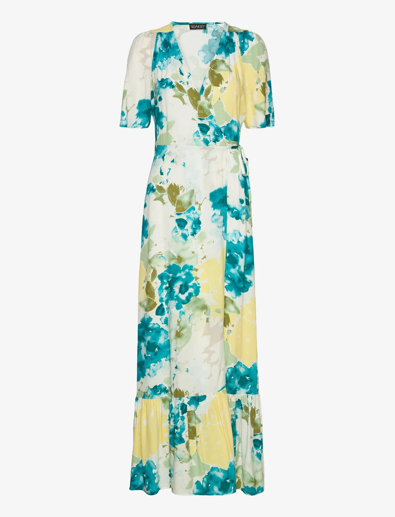 Soaked in Luxury - SLIndre Karven Maxi Dress - ballīšu apģērbs par outlet cenām - deep lake watercolour print - 0
