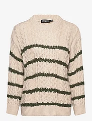 Soaked in Luxury - SLFranna Stripe Pullover - džemprid - sandshell - 0