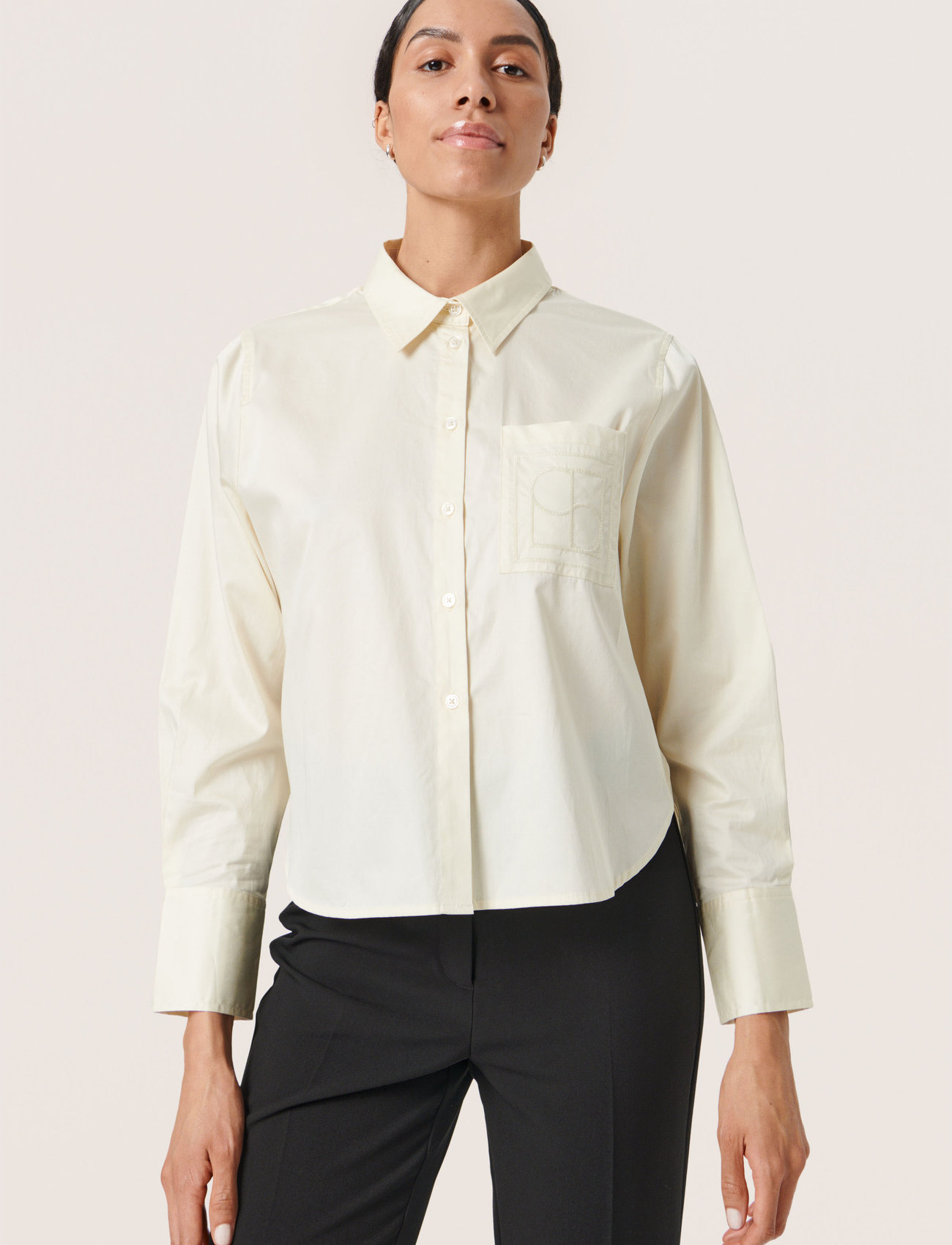 Soaked in Luxury - SLAdriana Shirt LS - long-sleeved shirts - whisper white - 1