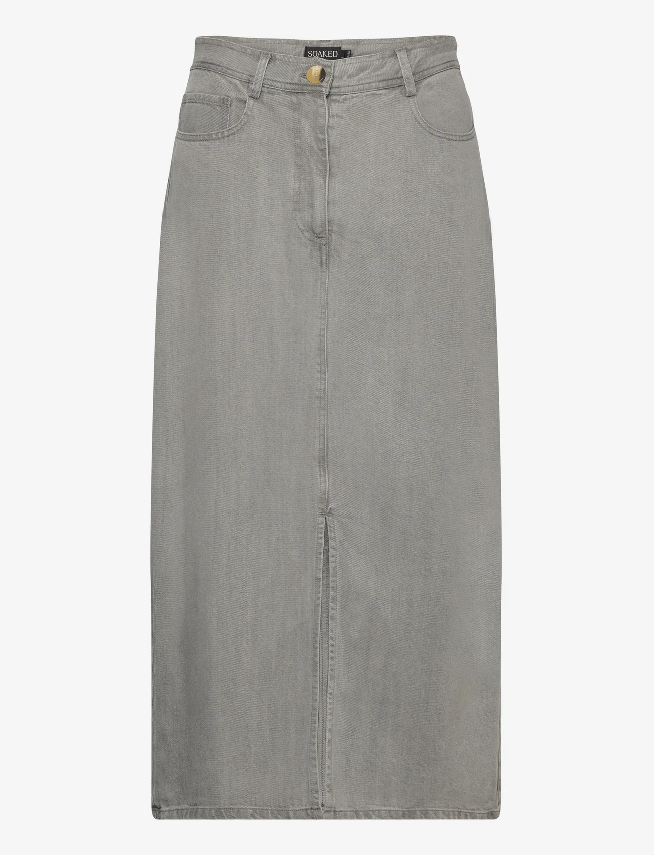 Soaked in Luxury - SLFriday Skirt - midi röcke - light grey denim - 0