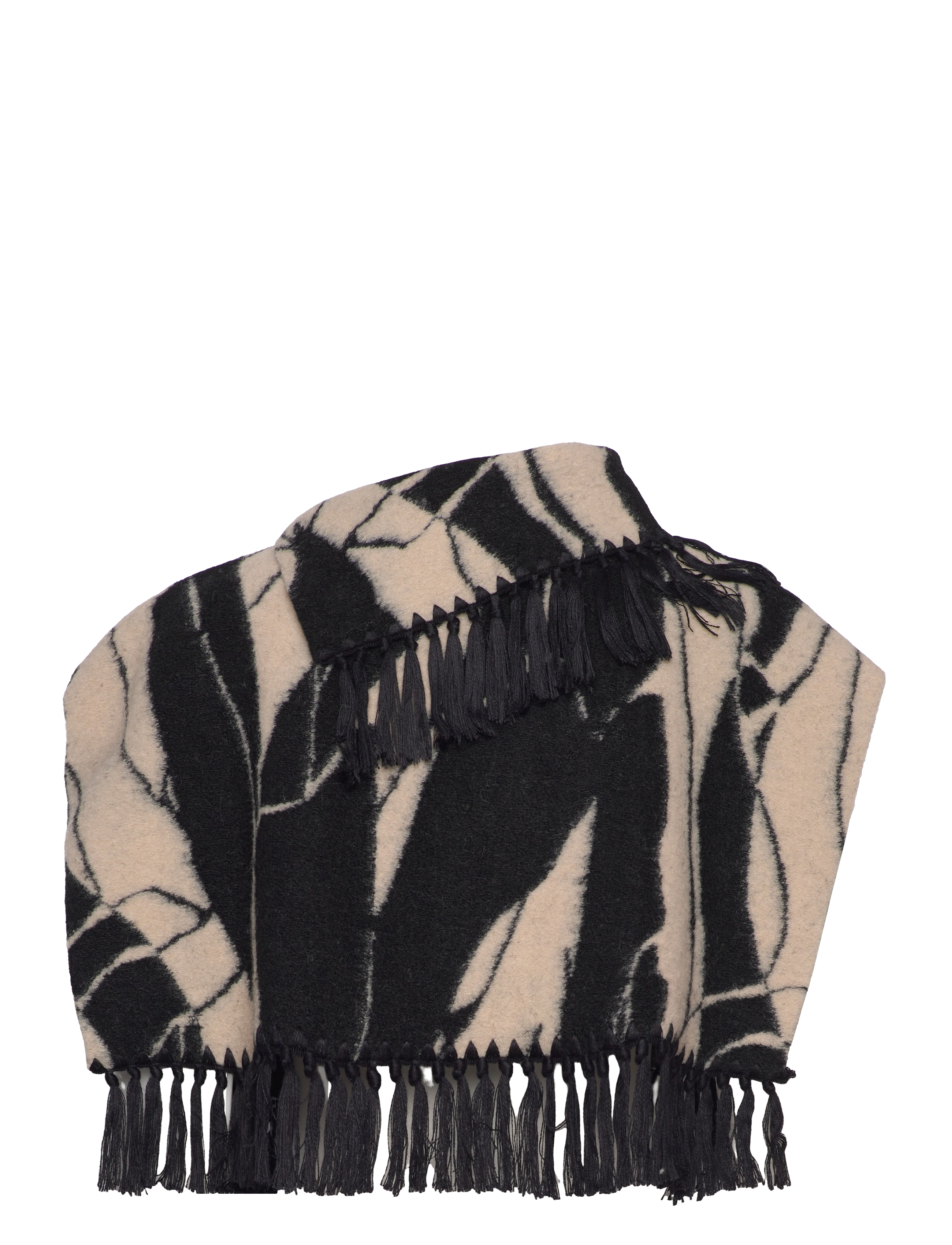 Soaked - SLGale Bib - winter scarves - black & white rock print - 1