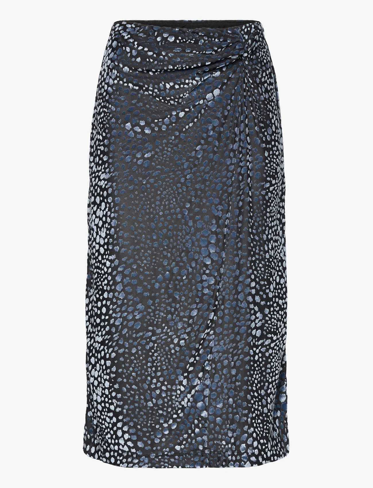 Soaked in Luxury - SLNicha Skirt - midi nederdele - faded denim burn out - 0