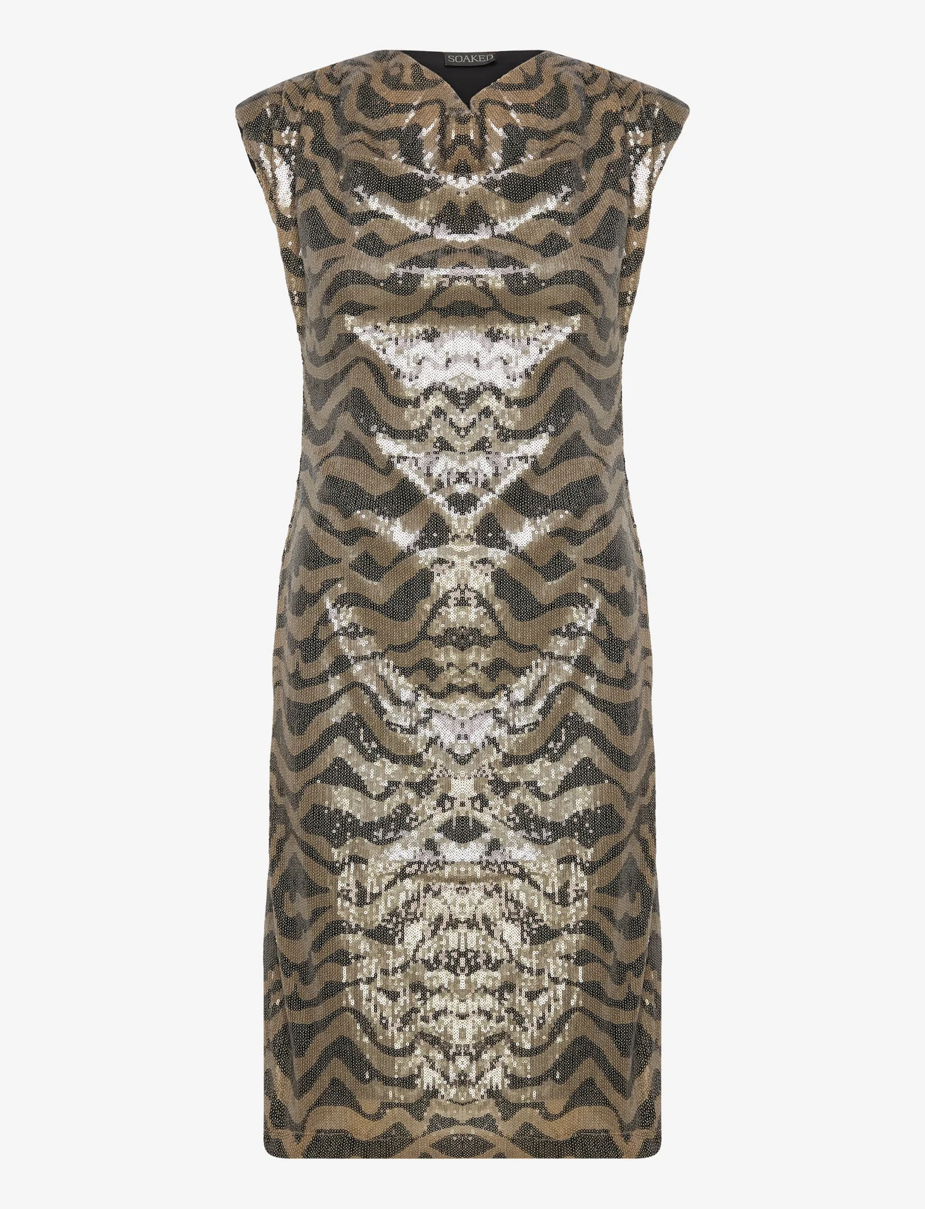 Soaked in Luxury - SLSusie Dress - ballīšu apģērbs par outlet cenām - golden animal sequins - 0