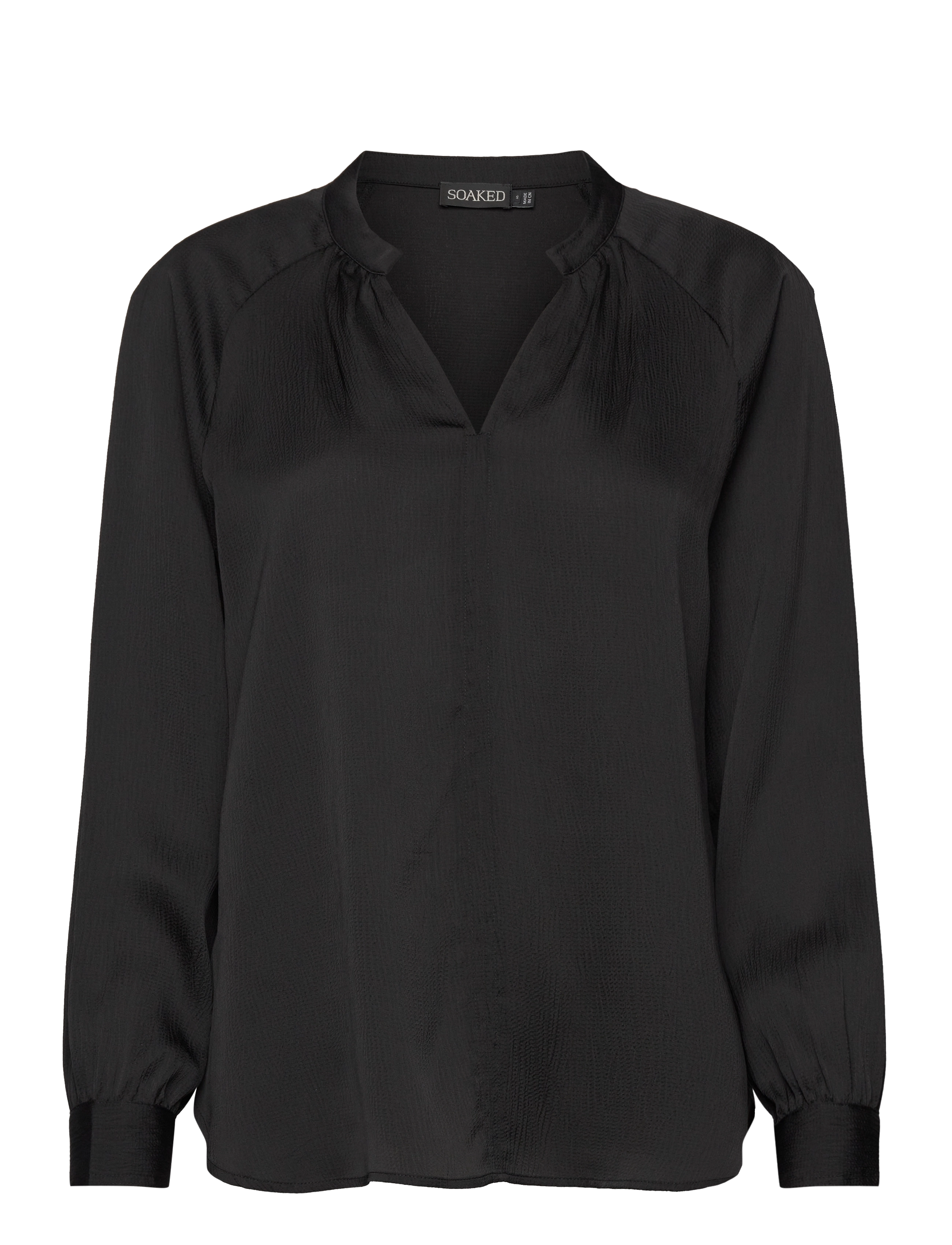Soaked SLIoana Blouse LS - Vaatetus - BLACK / black