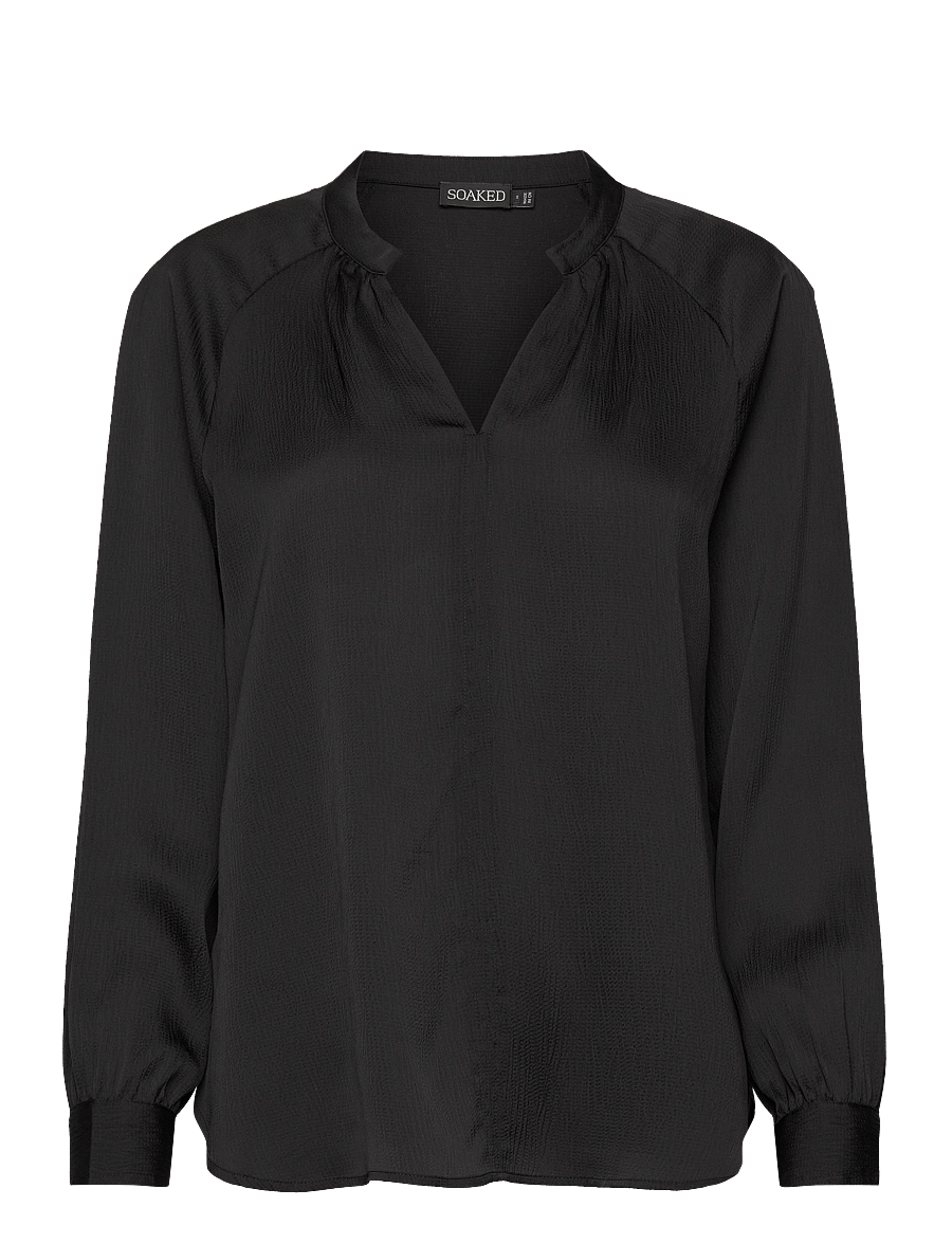 Soaked - SLIoana Blouse LS - langärmlige hemden - black - 1