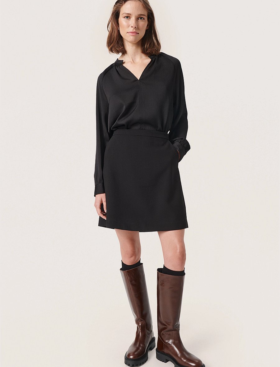 Soaked - SLIoana Blouse LS - langärmlige hemden - black - 3