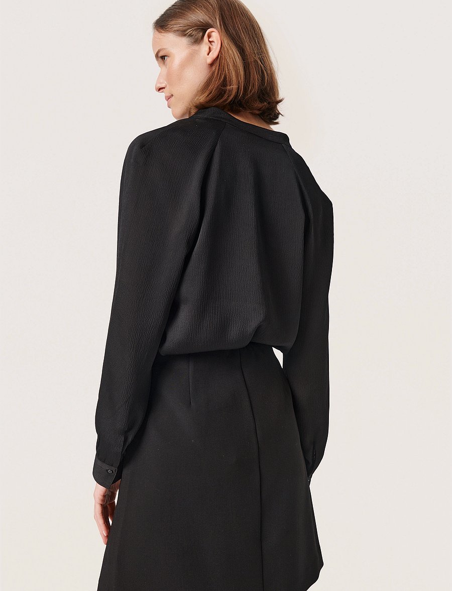 Soaked - SLIoana Blouse LS - langärmlige hemden - black - 4
