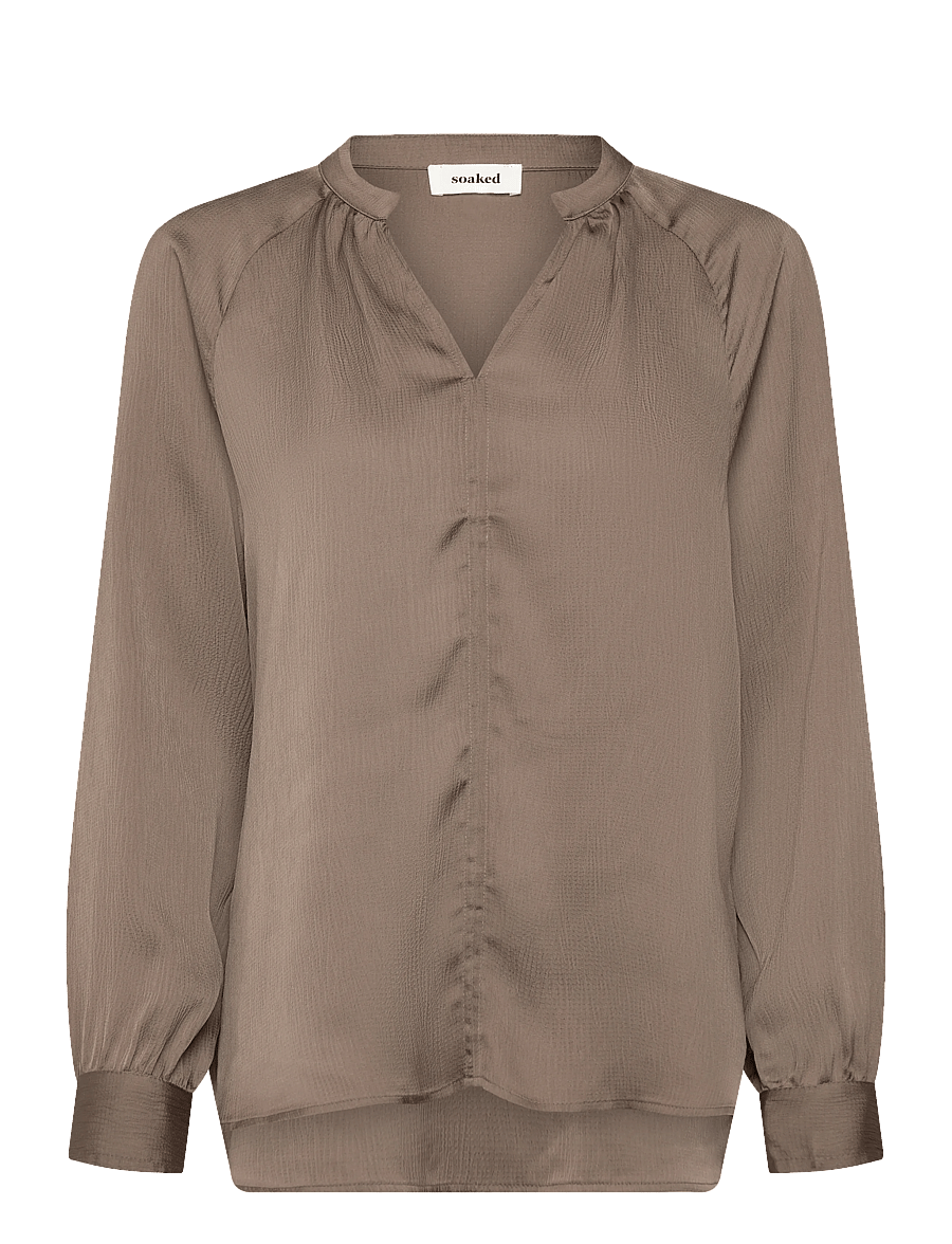Soaked - SLIoana Blouse LS - langärmlige hemden - morel - 0