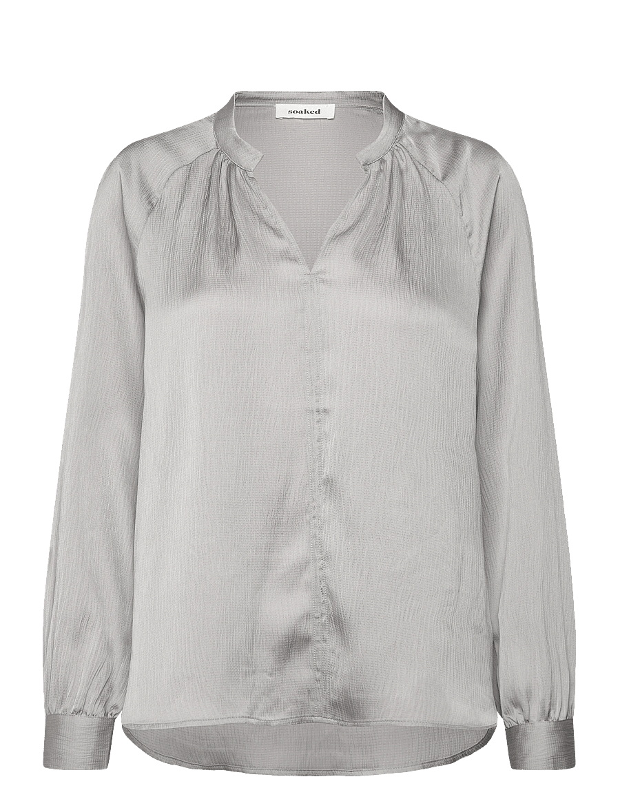 Soaked - SLIoana Blouse LS - langärmlige hemden - porpoise - 0