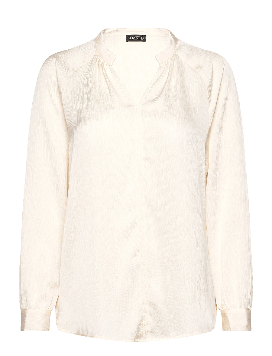 Soaked - SLIoana Blouse LS - langärmlige hemden - whisper white - 1