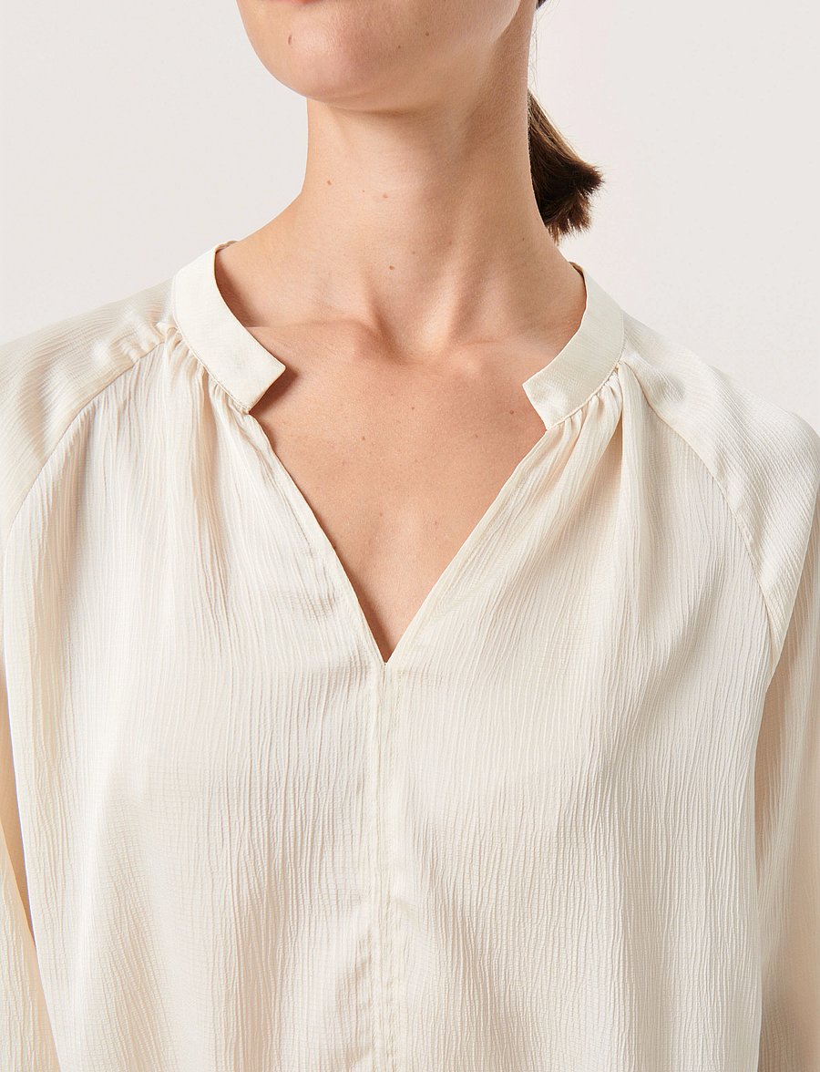 Soaked - SLIoana Blouse LS - langärmlige hemden - whisper white - 4