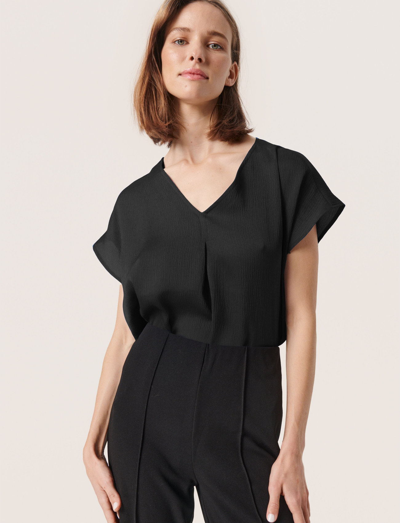 Soaked in Luxury - SLIoana Marija Top - blouses korte mouwen - black - 1