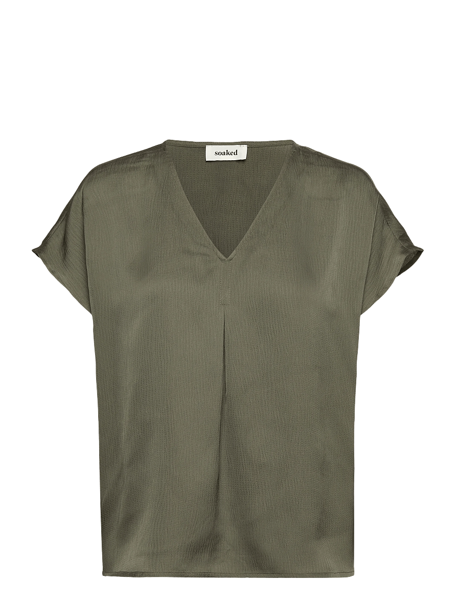 Soaked - SLIoana Marija Top - kurzärmelige blusen - grape leaf - 0