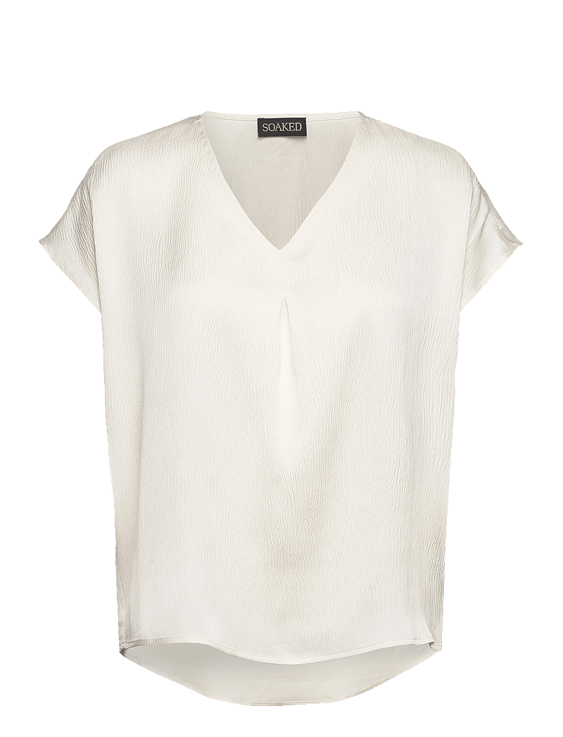 Soaked - SLIoana Marija Top - kurzämlige blusen - whisper white - 1