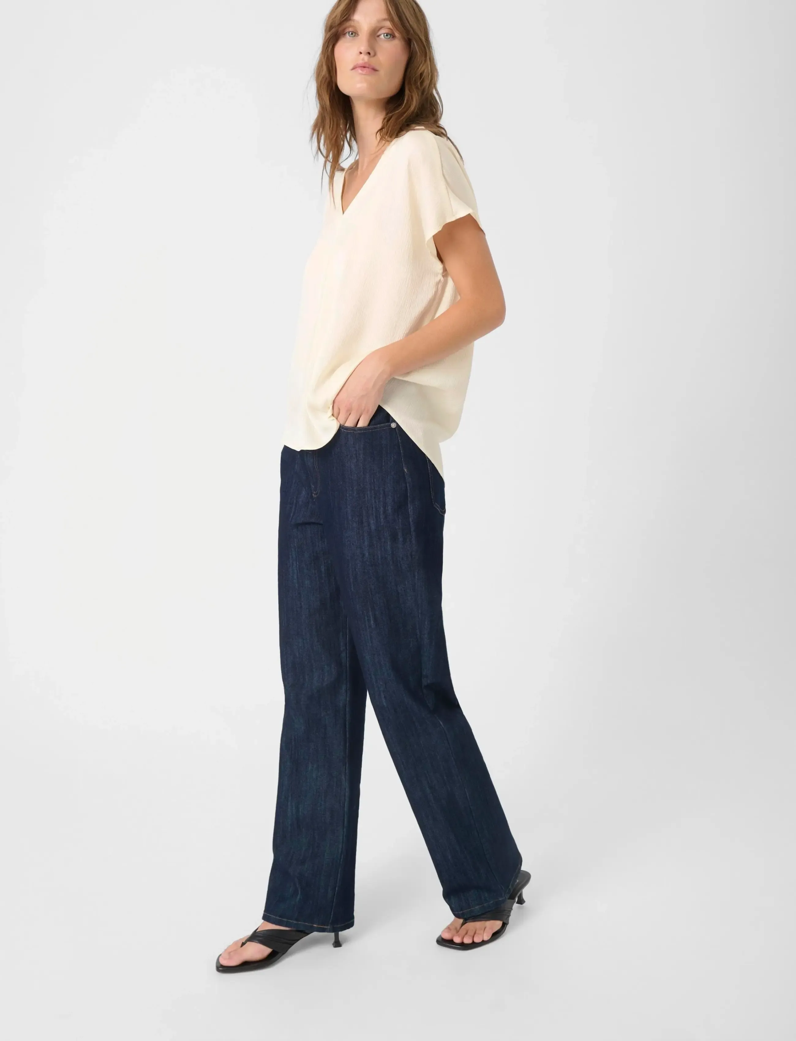 Soaked Slioana Marija Top, XXL, White, Bluser > Kortærmede, Dame