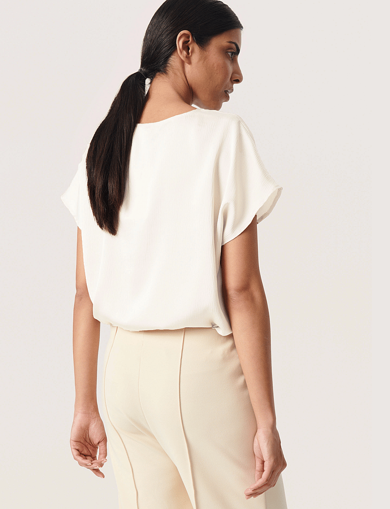 Soaked - SLIoana Marija Top - kurzämlige blusen - whisper white - 4