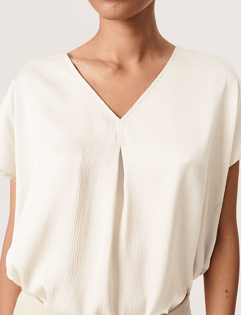 Soaked - SLIoana Marija Top - kurzämlige blusen - whisper white - 5