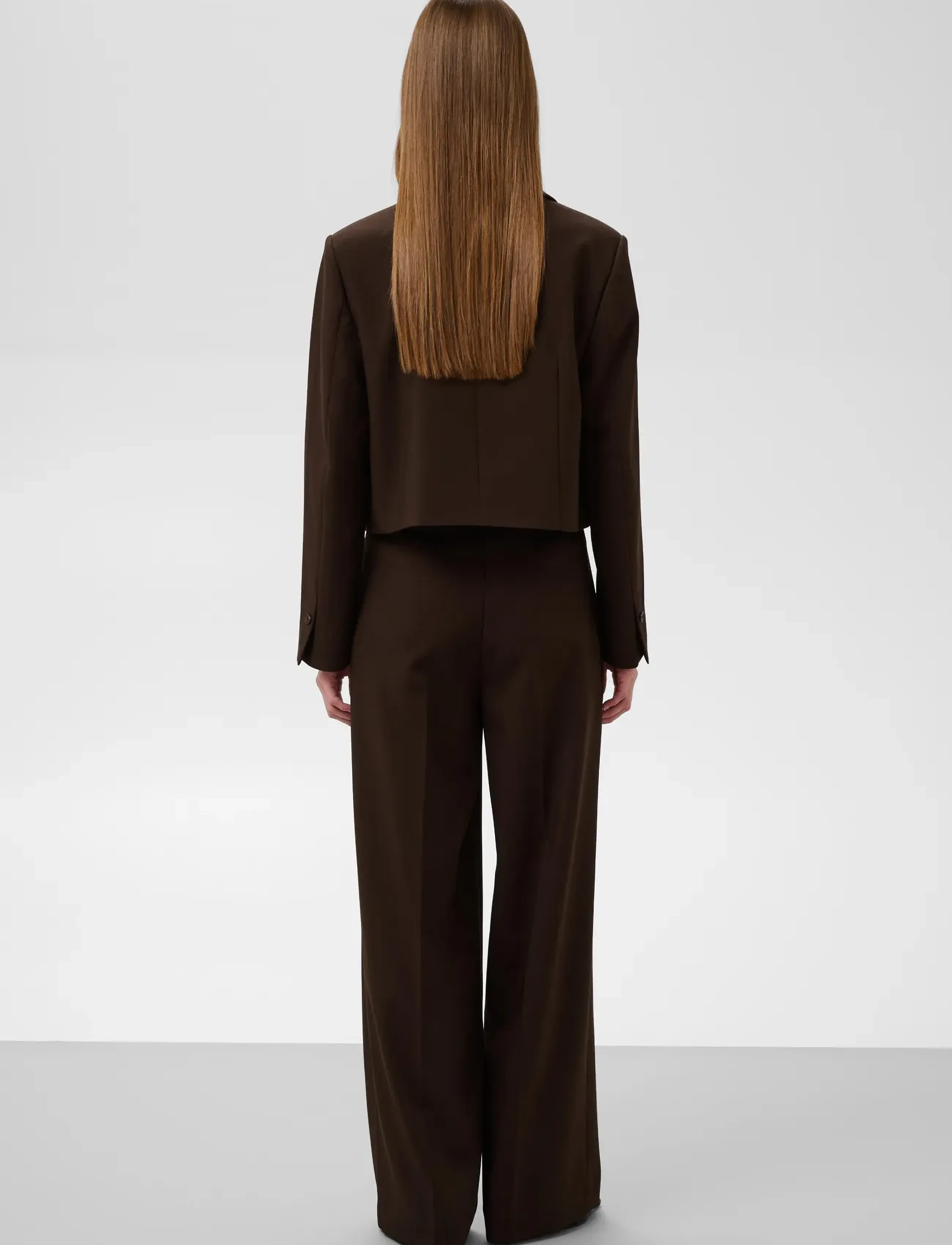 Soaked - SLCorinne Wide Long Pants - straight leg trousers - mole' - 4