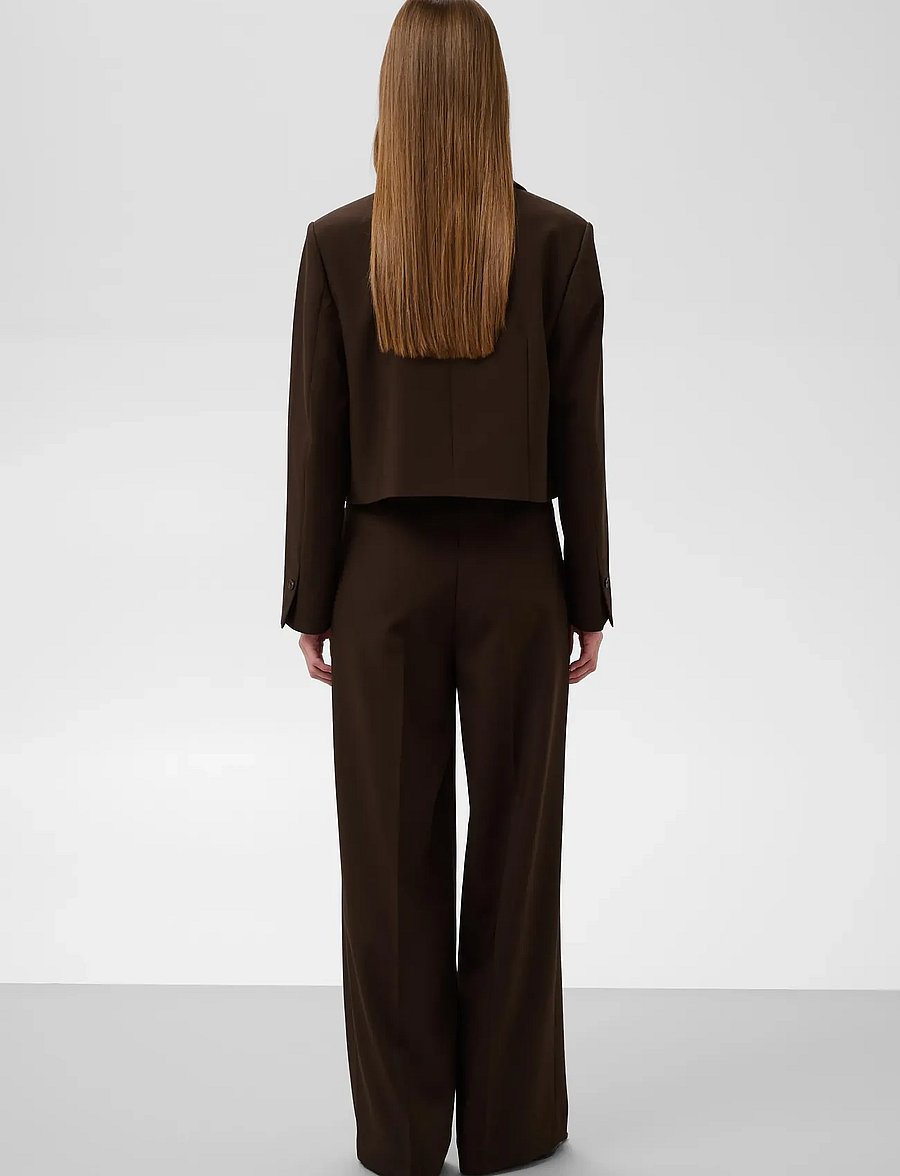 Soaked - SLCorinne Wide Long Pants - hose mit geradem bein - mole' - 4