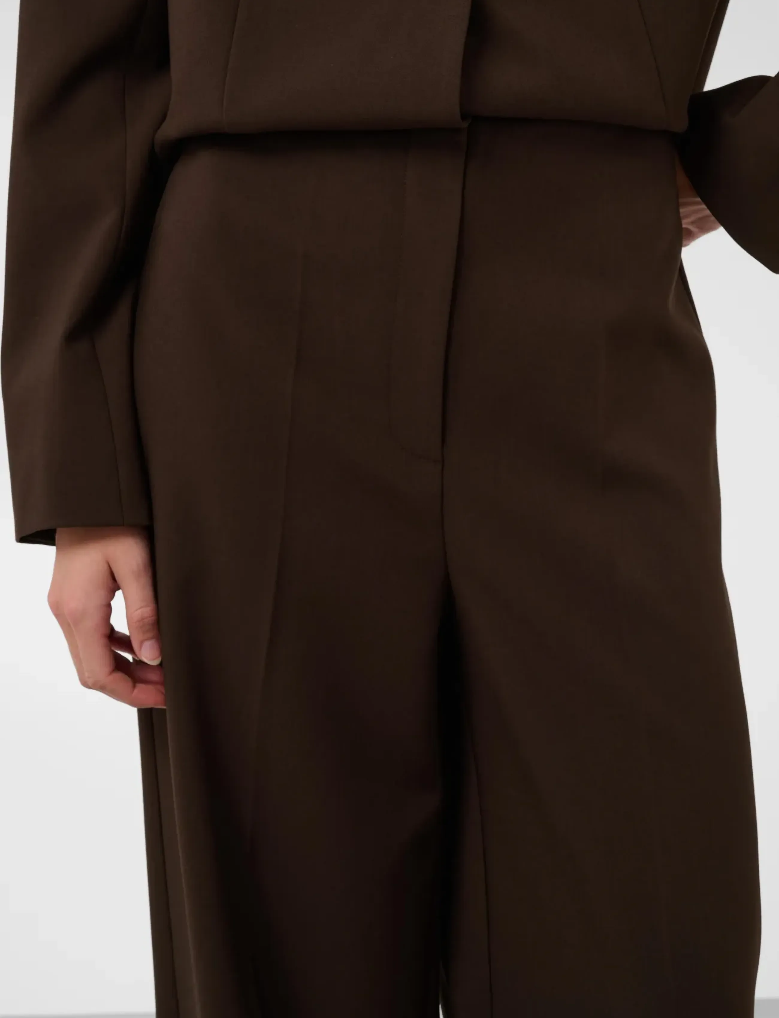 Soaked - SLCorinne Wide Long Pants - straight leg trousers - mole' - 5
