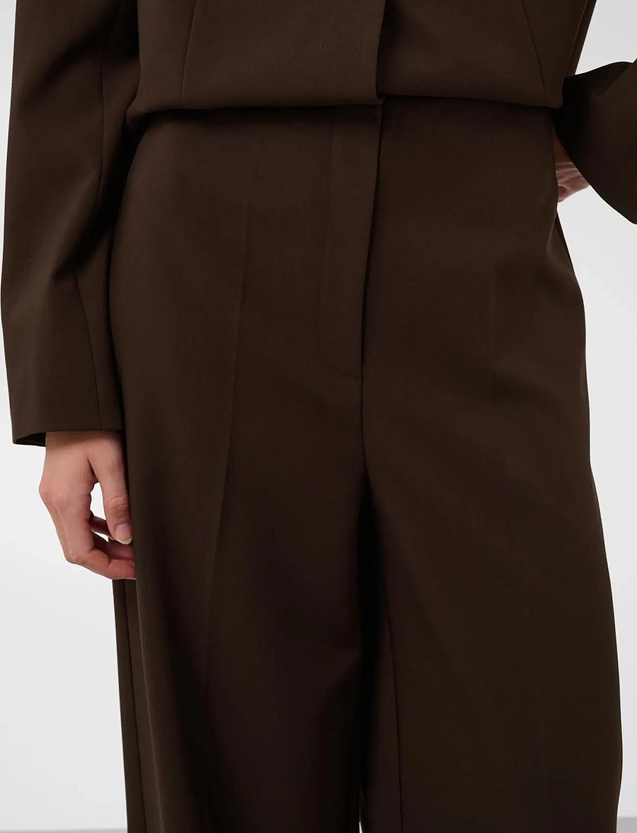 Soaked - SLCorinne Wide Long Pants - hose mit geradem bein - mole' - 5