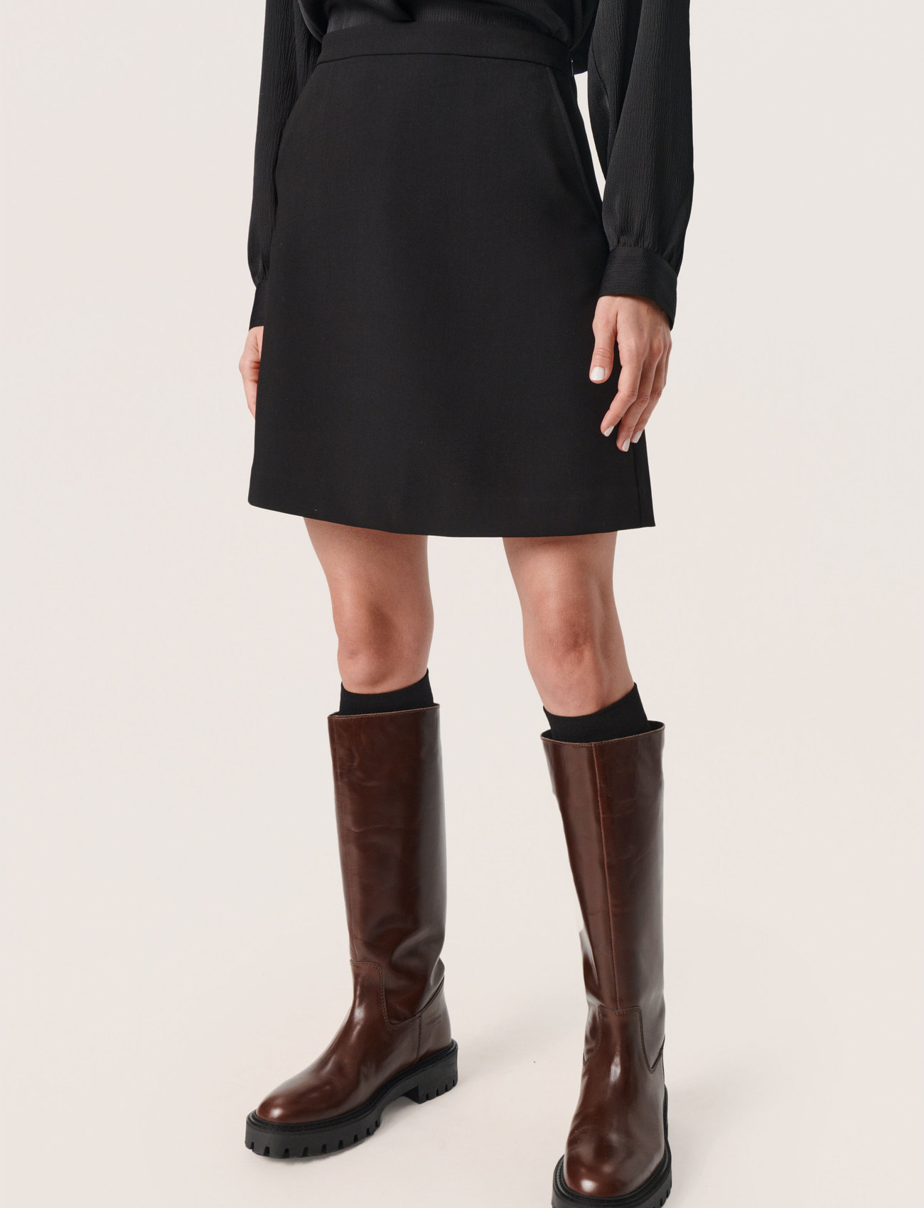 Soaked in Luxury - SLCorinne Aline Skirt - short skirts - black - 1
