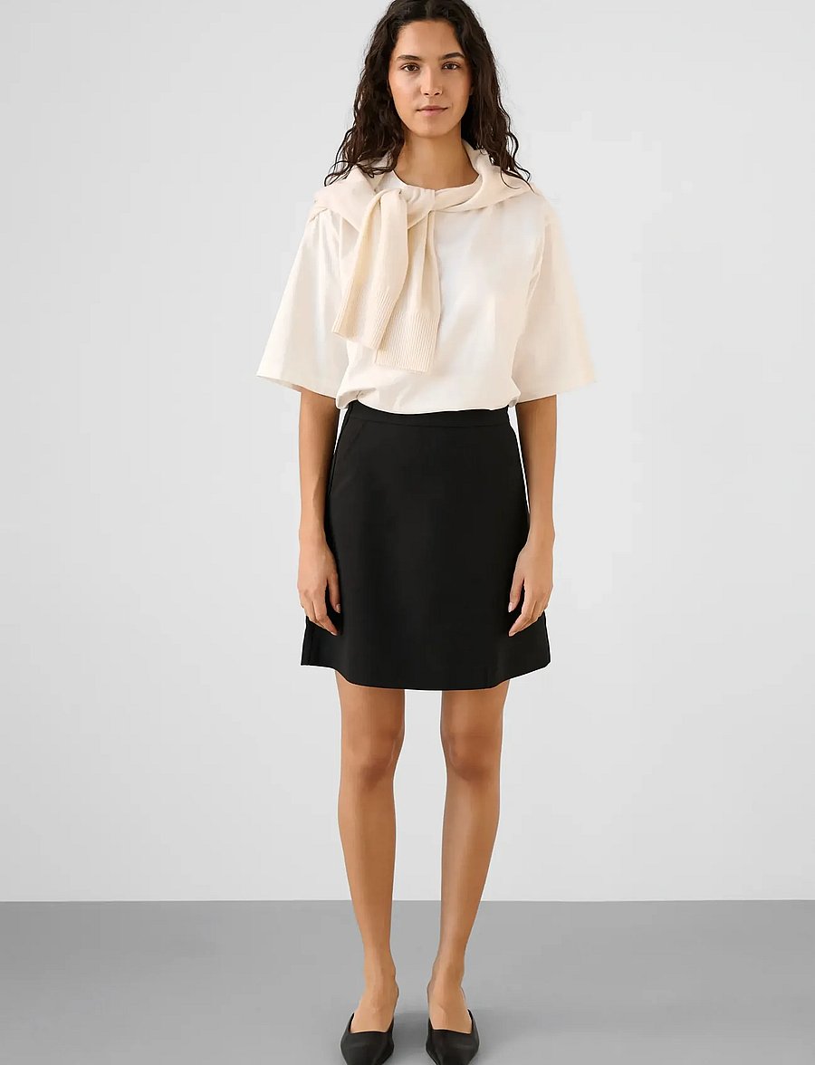 Soaked - SLCorinne Aline skirt - midi-röcke - black - 3
