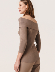 Soaked in Luxury - SLIndianna Offshoulder Pullover - long-sleeved tops - walnut - 3