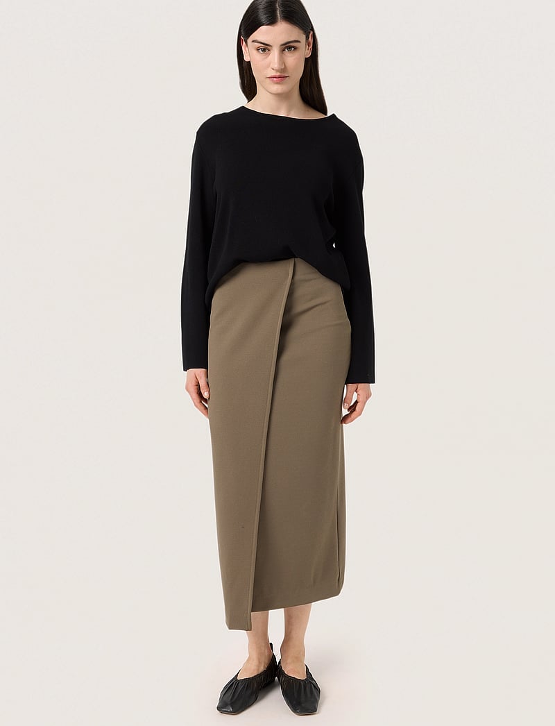 Soaked in Luxury - SLBea Skirt - midi nederdele - morel - 3