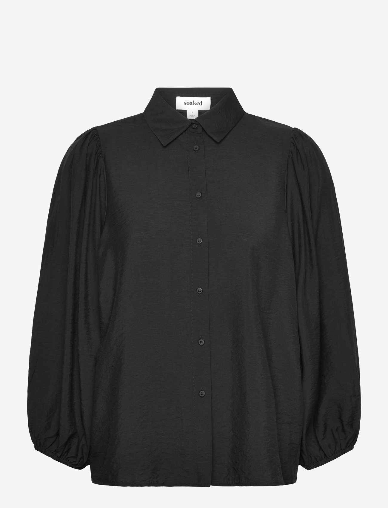 Soaked in Luxury - SLLeodora Stefani Shirt 3/4 - långärmade skjortor - black - 0