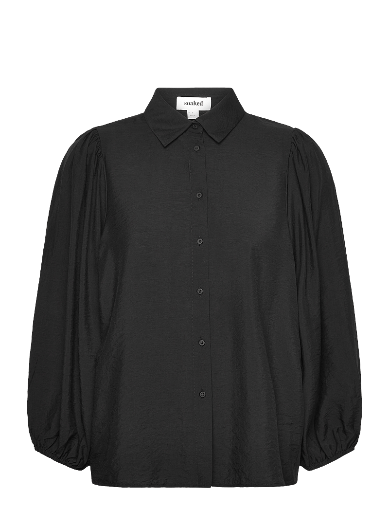 Soaked in Luxury - SLLeodora Stefani Shirt 3/4 - långärmade skjortor - black - 0