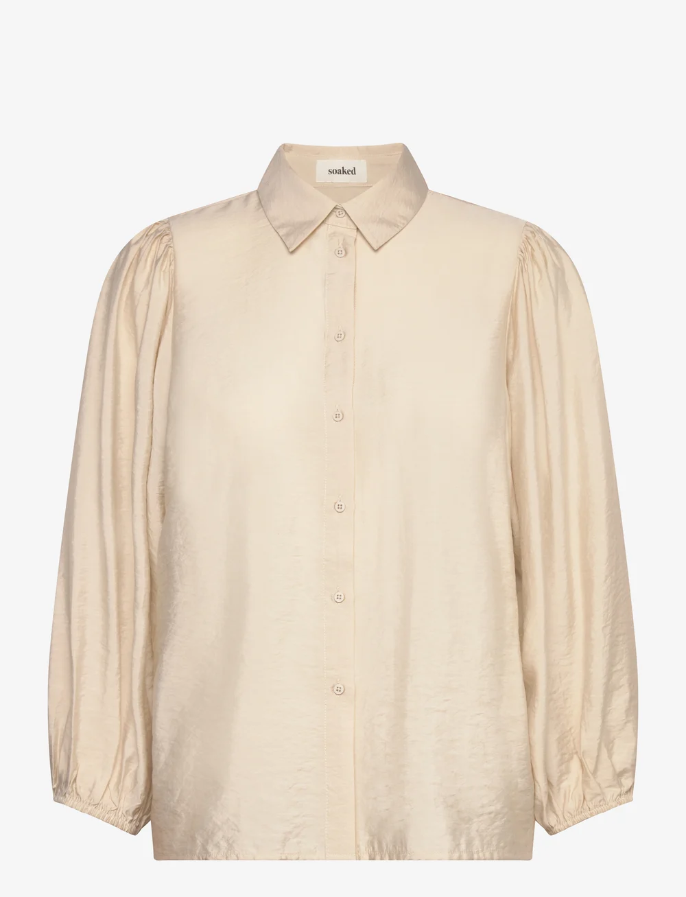 Soaked in Luxury - SLLeodora Stefani Shirt 3/4 - långärmade skjortor - oatmeal - 1