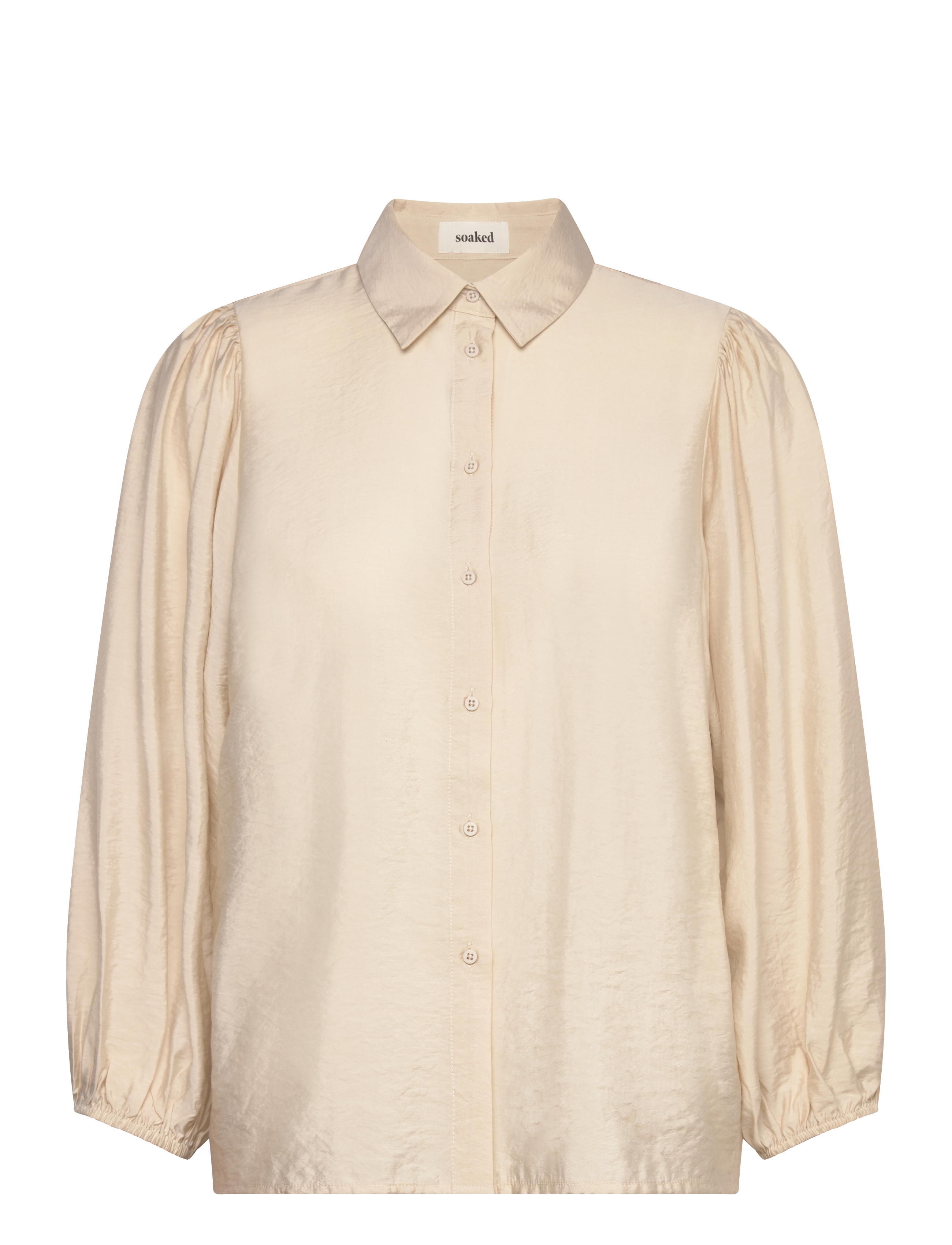 Soaked SLLeodora Stefani Shirt 3/4 - Bluser & Skjorter - OATMEAL / beige