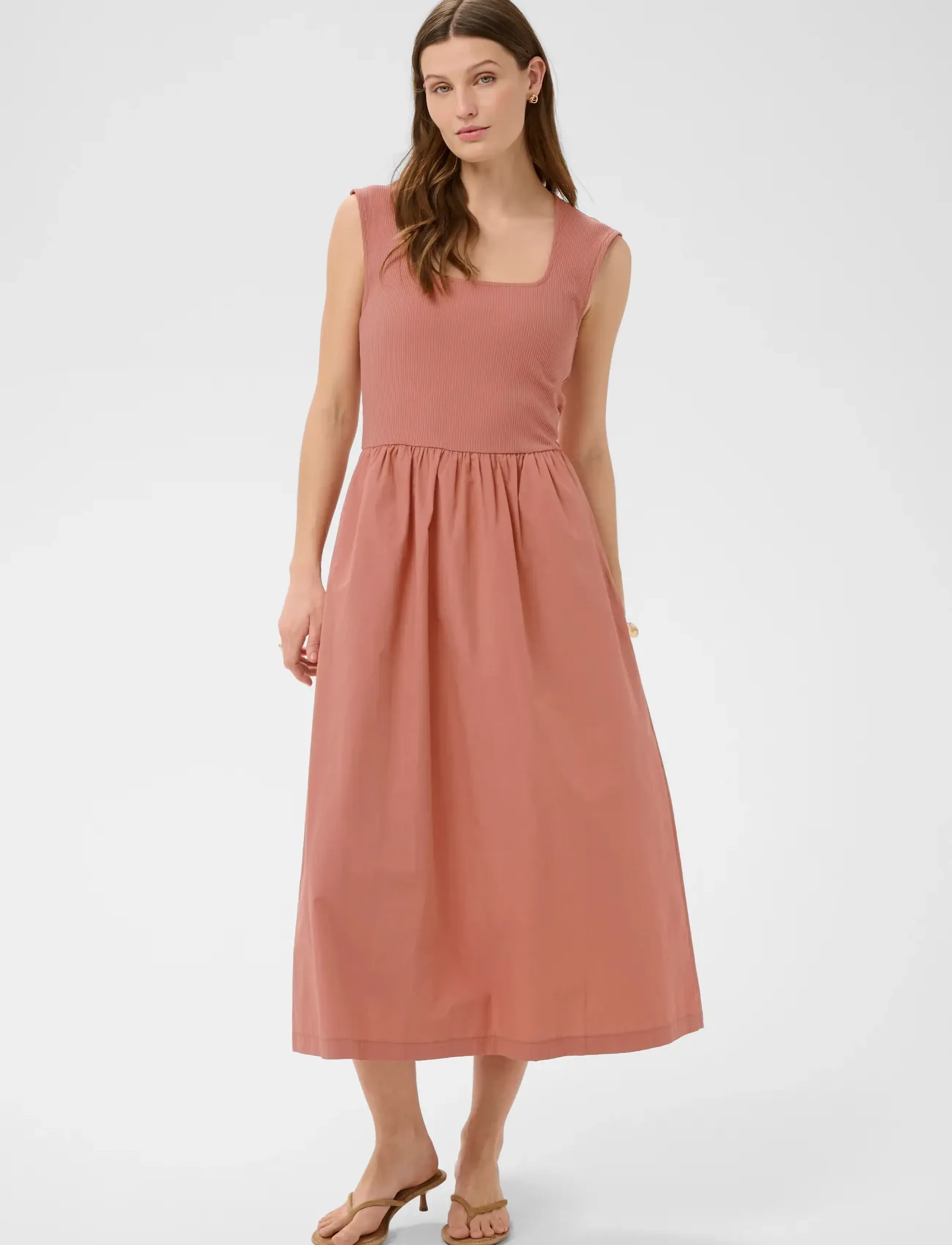 Soaked Slsimone Phoebe Dress, XL, Coral, Kjoler > Maxikjole, Dame