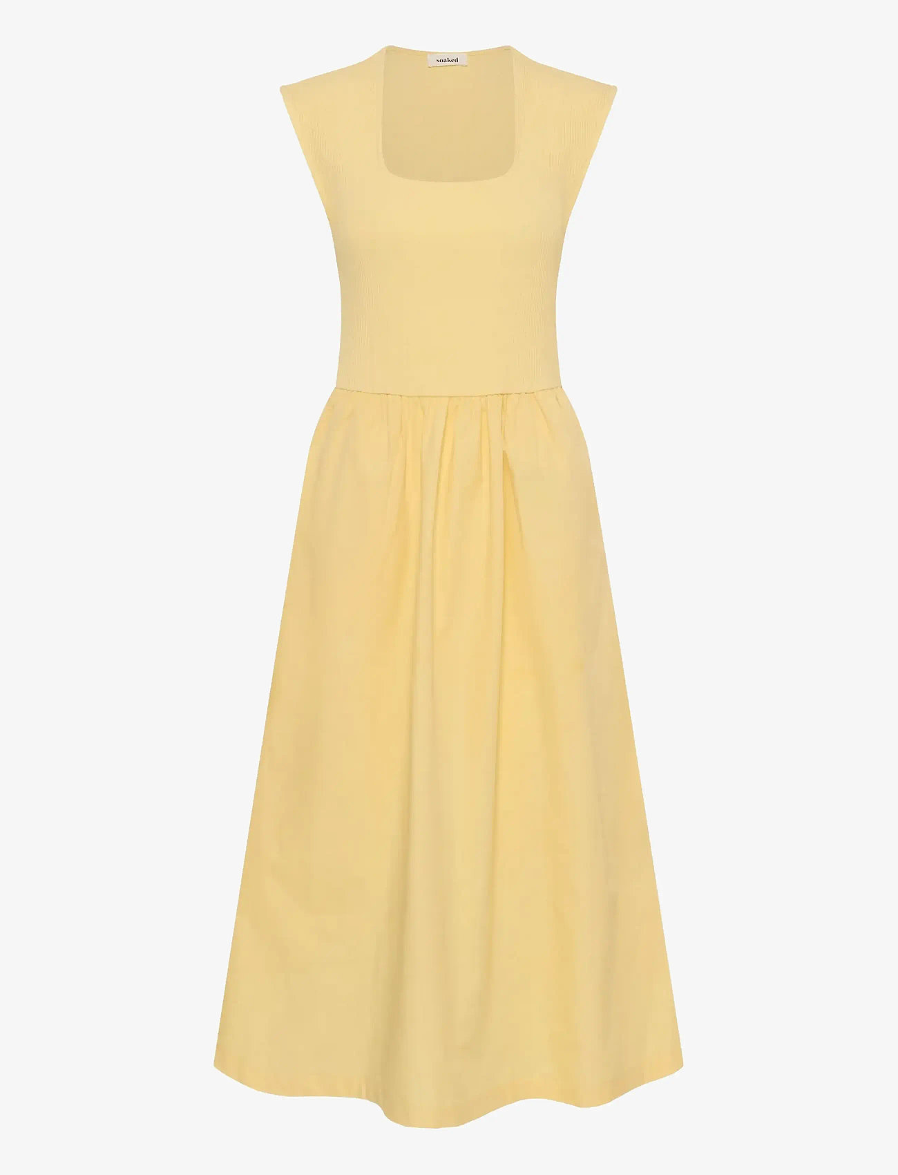 Soaked - SLSimone Phoebe Dress - suvekleidid - reed yellow - 1