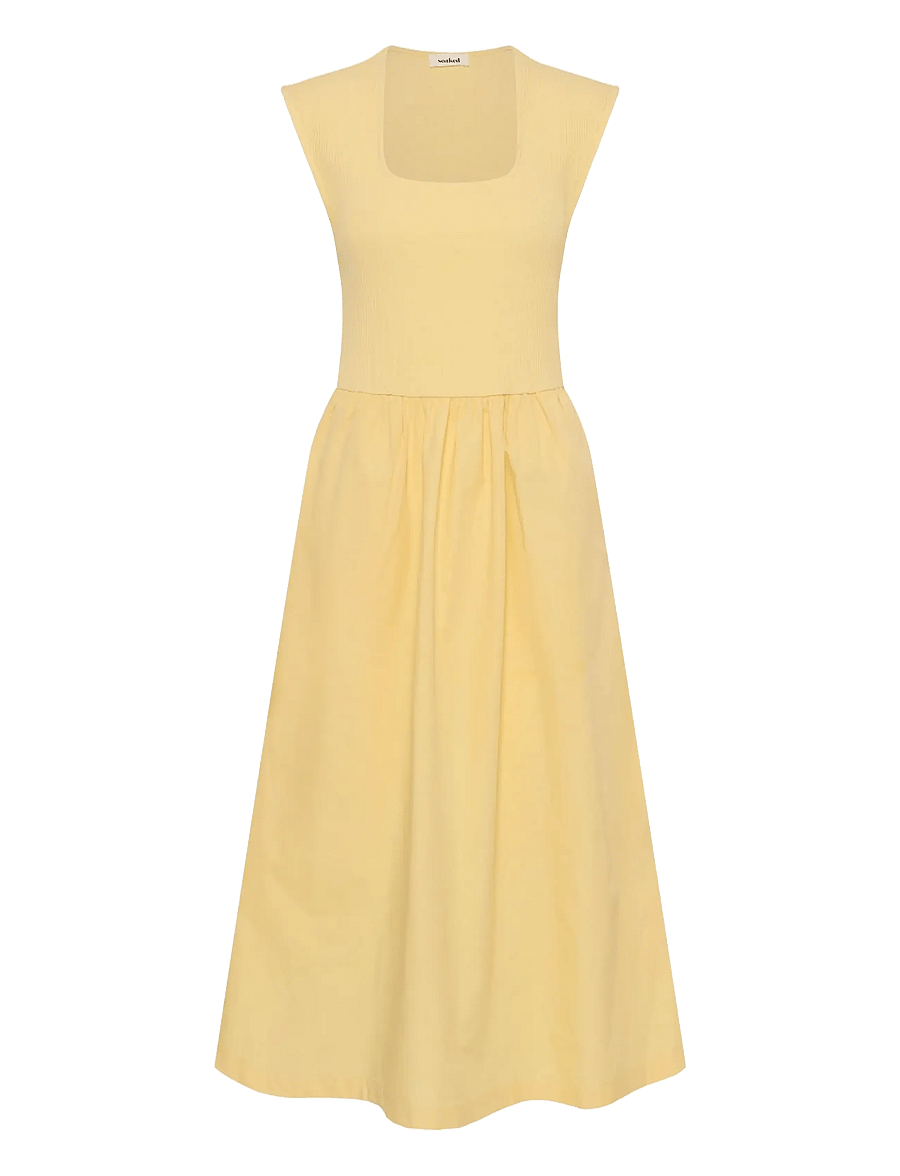 Soaked - SLSimone Phoebe Dress - sommerkleider - reed yellow - 1