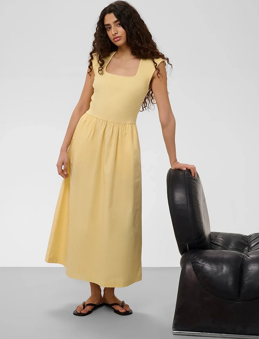 Soaked - SLSimone Phoebe Dress - sommerkleider - reed yellow - 0