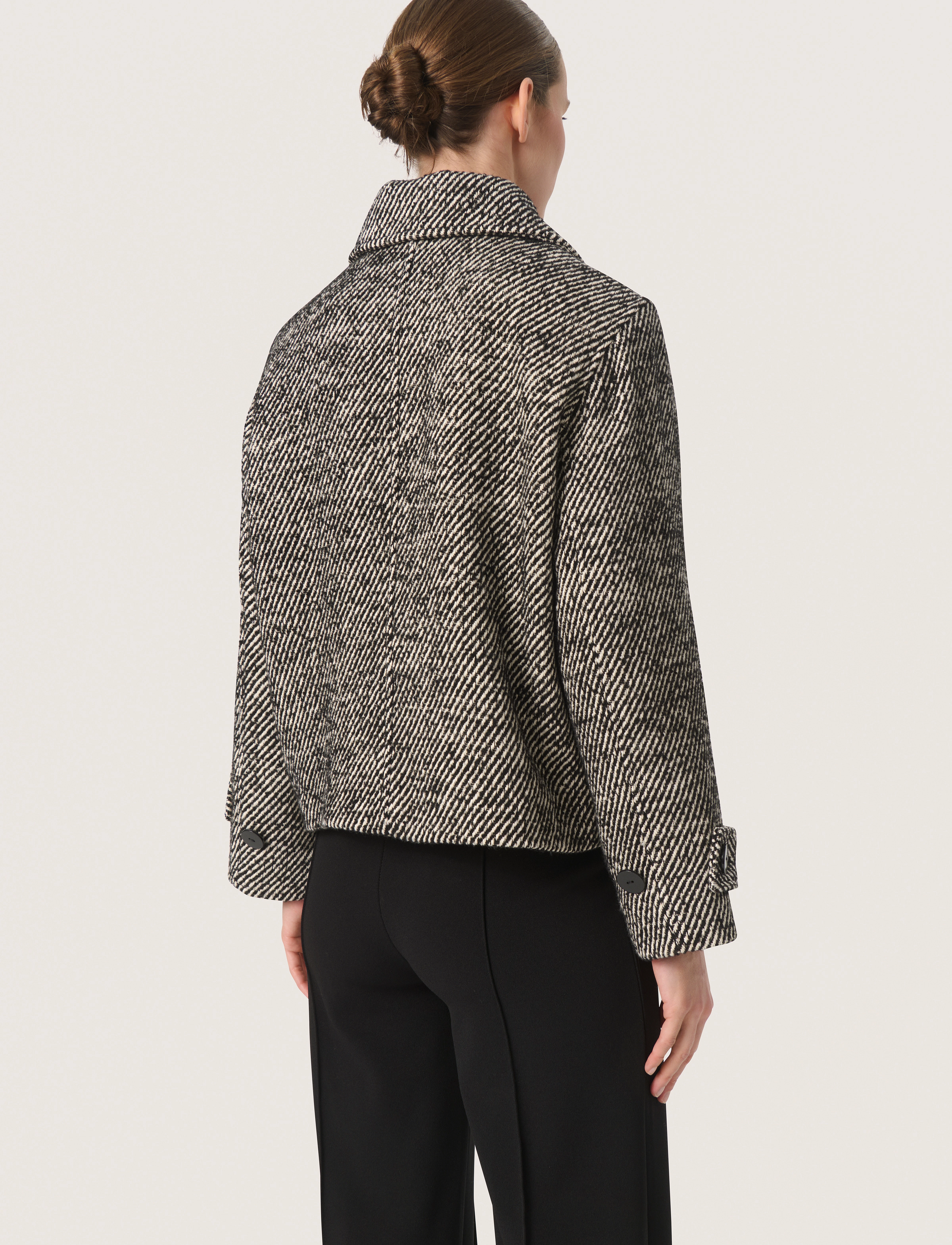 Soaked - SLMabel Akeleje Jacket - black and white twill - 5