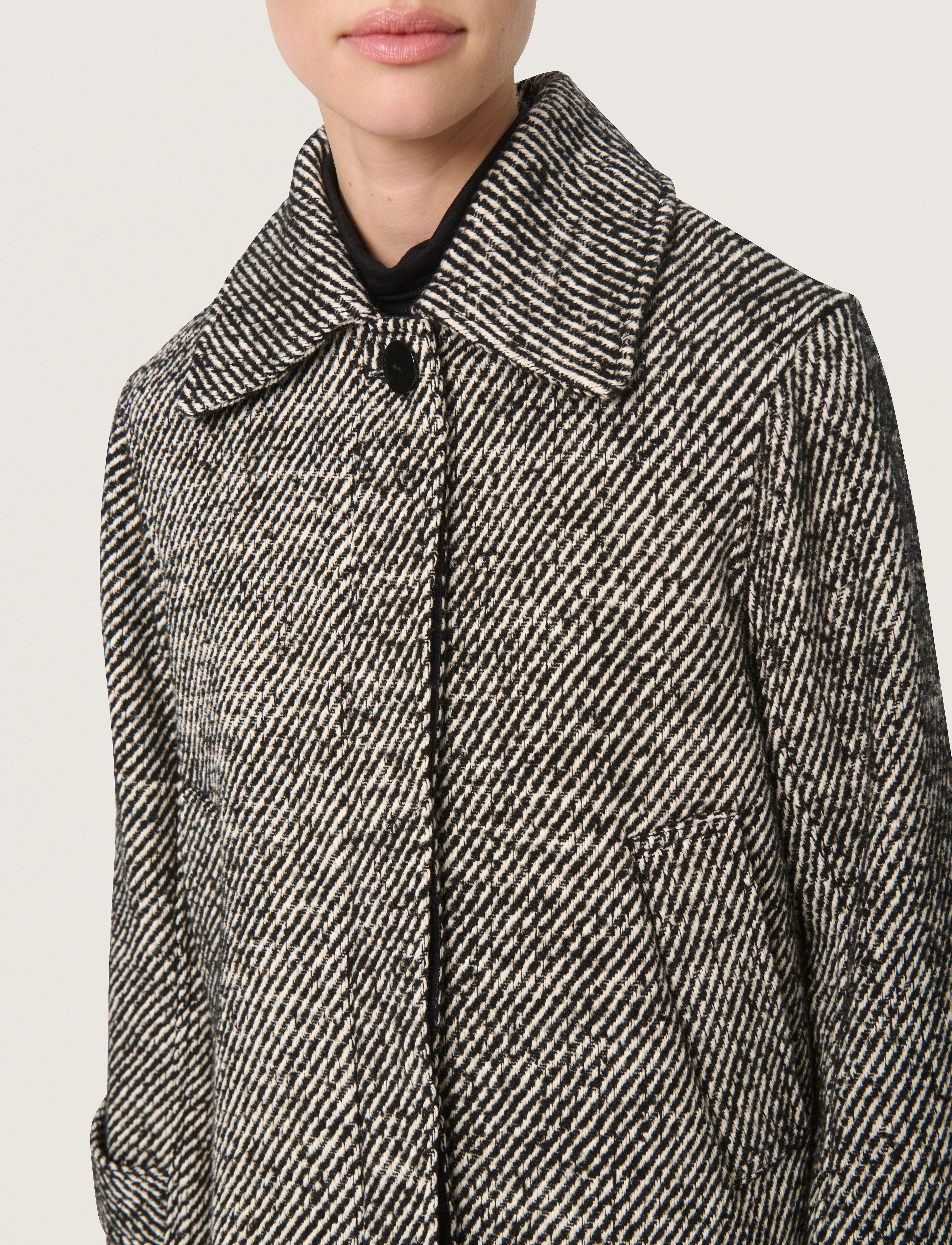 Soaked - SLMabel Akeleje Jacket - black and white twill - 4