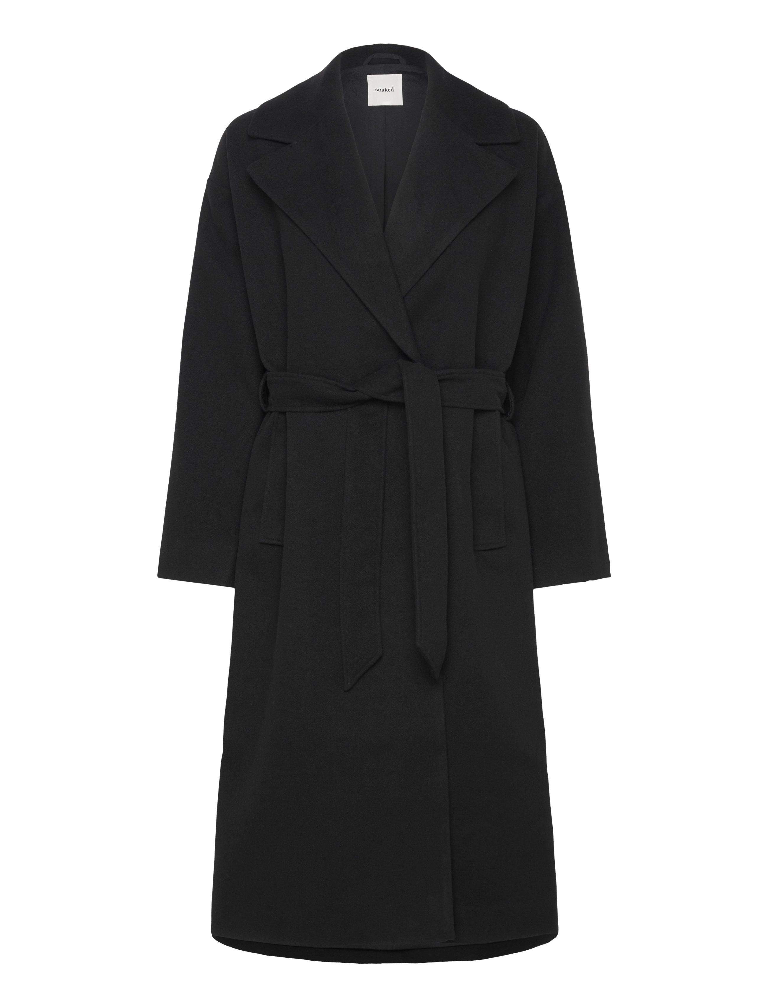 SOAKED Slrubie Belted Mantel Schwarz - XL - Damen